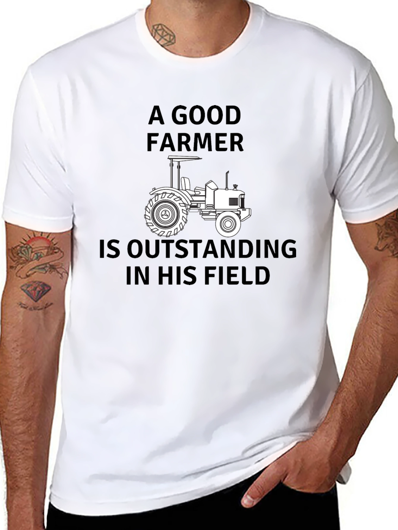 A Good Farmer T-Shirt Funny Tractor Tee