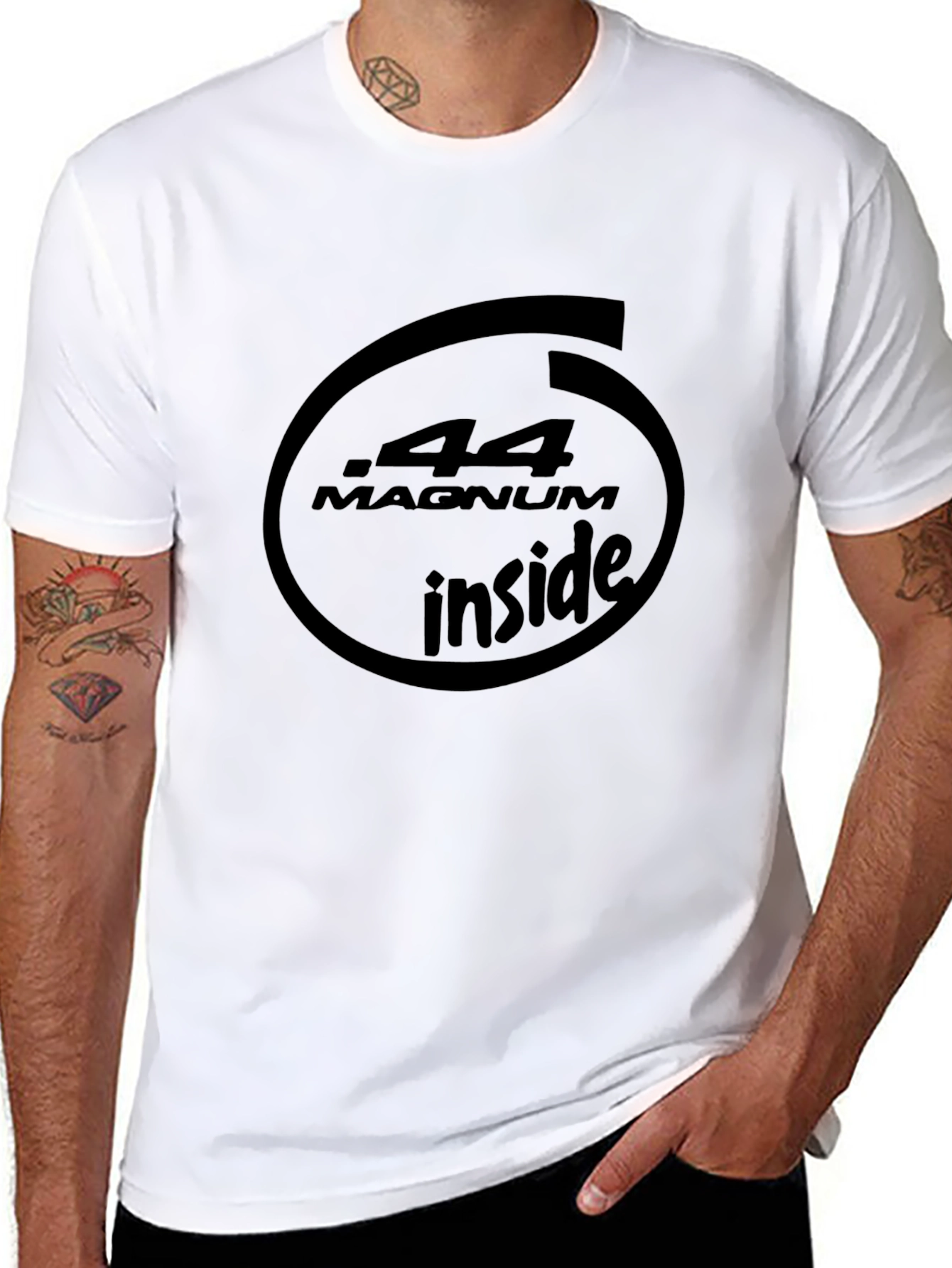 44 Magnum Inside Graphic Black T-Shirt