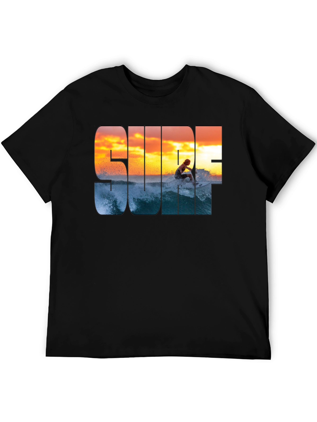 Surf Sunset Graphic T-Shirt - Casual Style