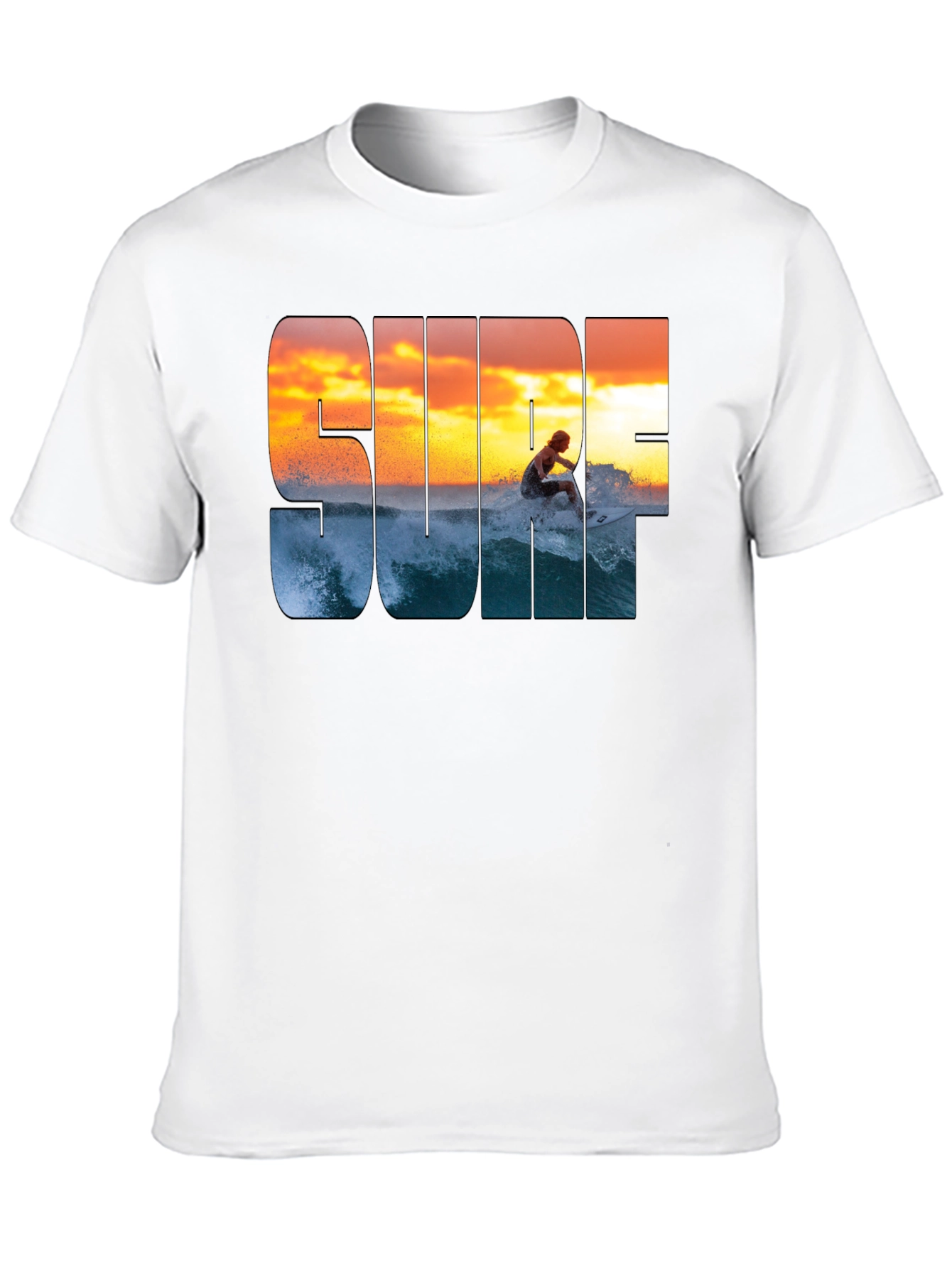 Surf Sunset Graphic T-Shirt - Casual Style
