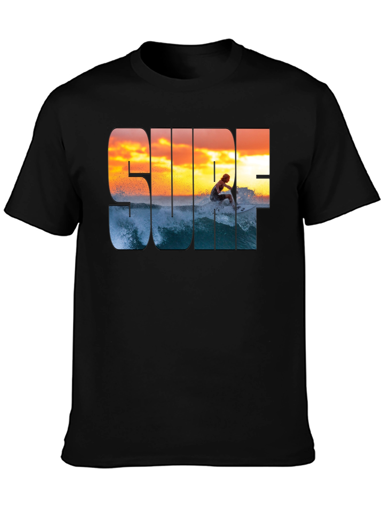 Surf Sunset Graphic T-Shirt - Casual Style