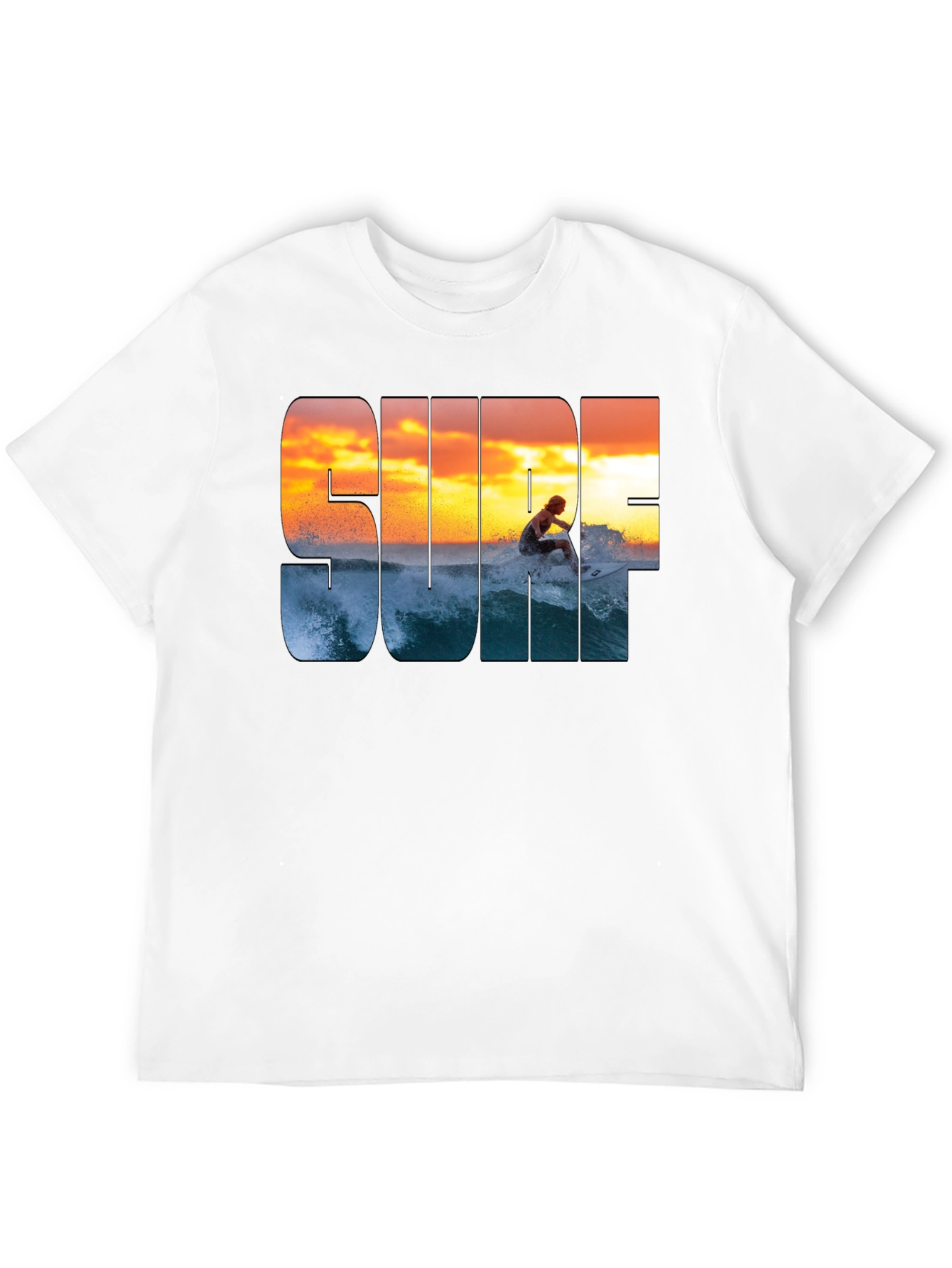 Surf Sunset Graphic T-Shirt - Casual Style