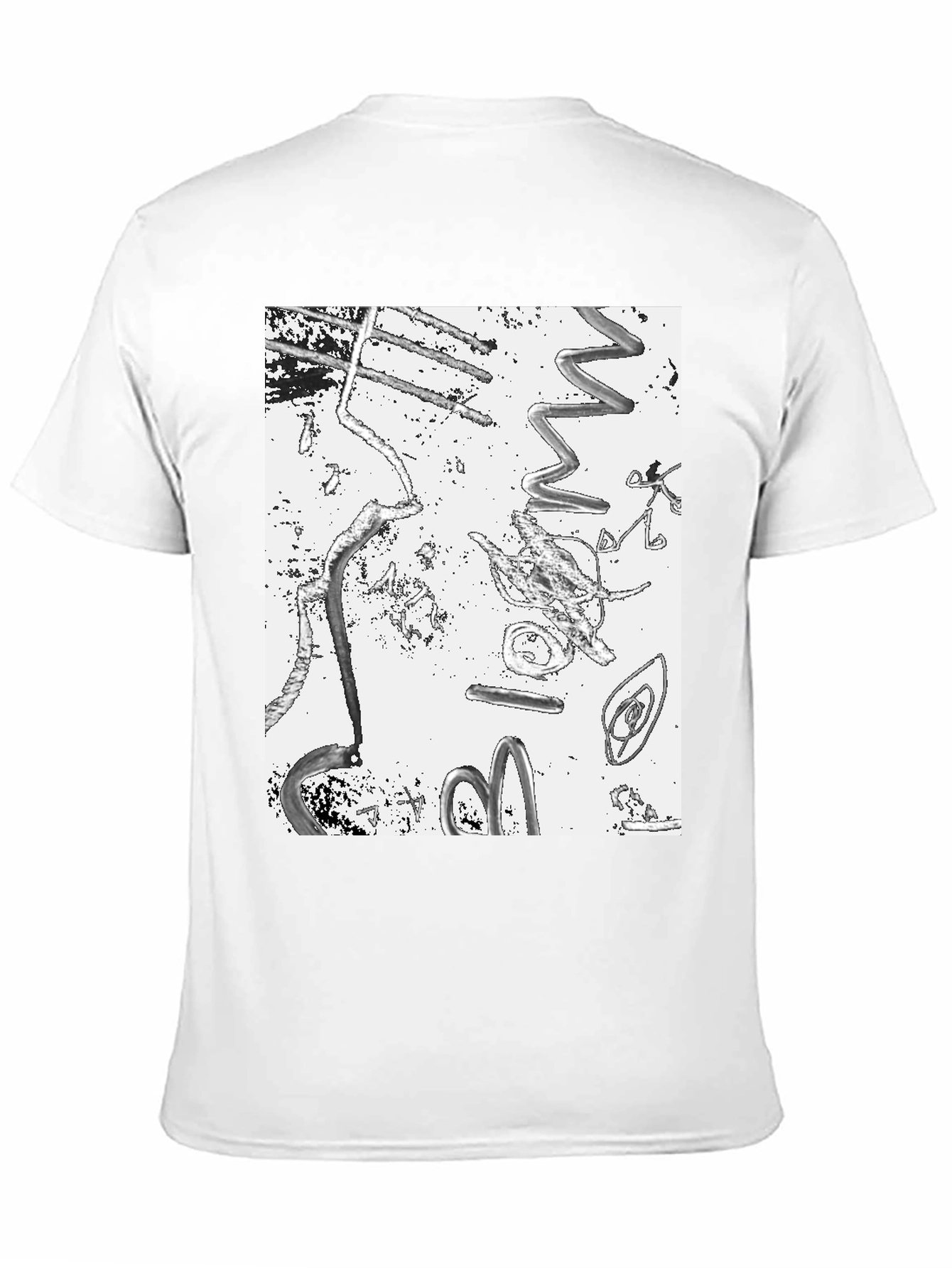 Abstract Art Print Black T-Shirt
