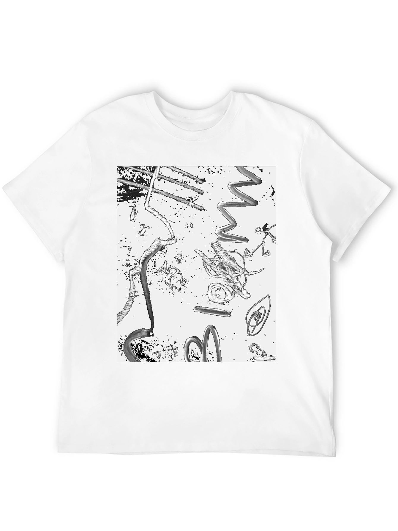 Abstract Art Print Black T-Shirt