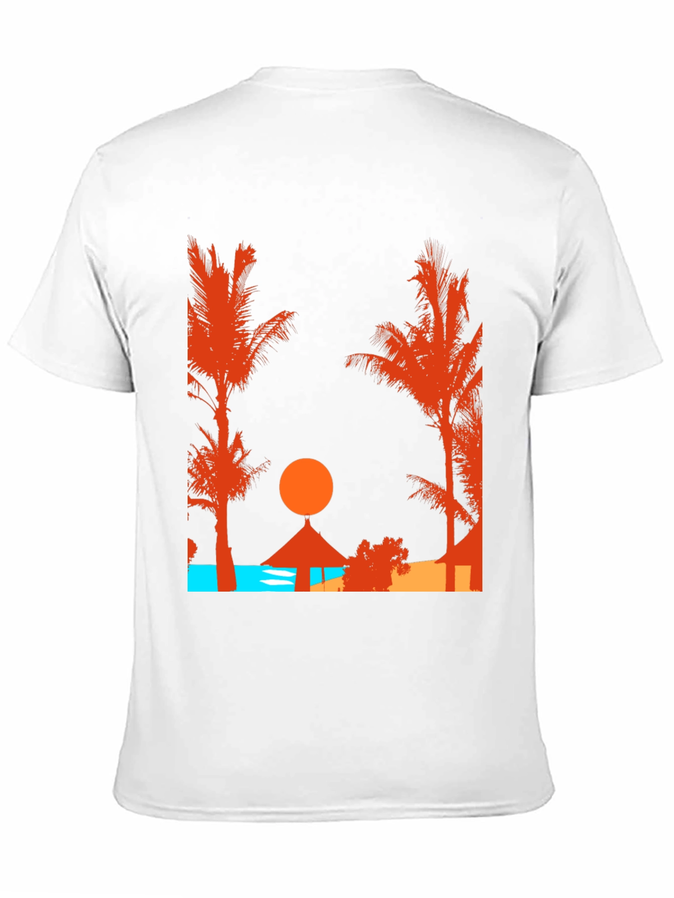 Sunset Beach Graphic T-Shirt - Tropical Getaway Design