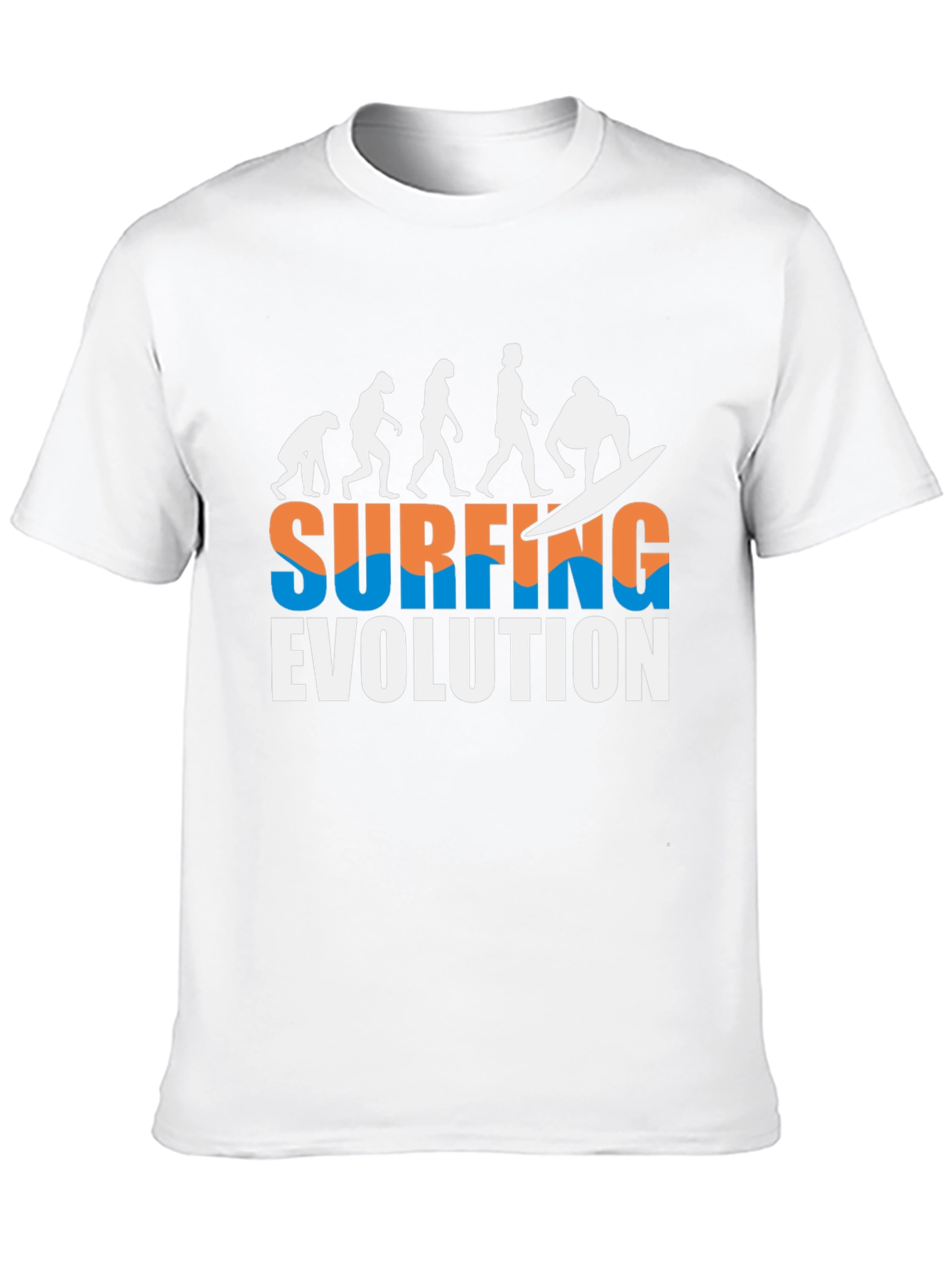 Surfing Evolution Graphic Tee - Cool Black T-Shirt