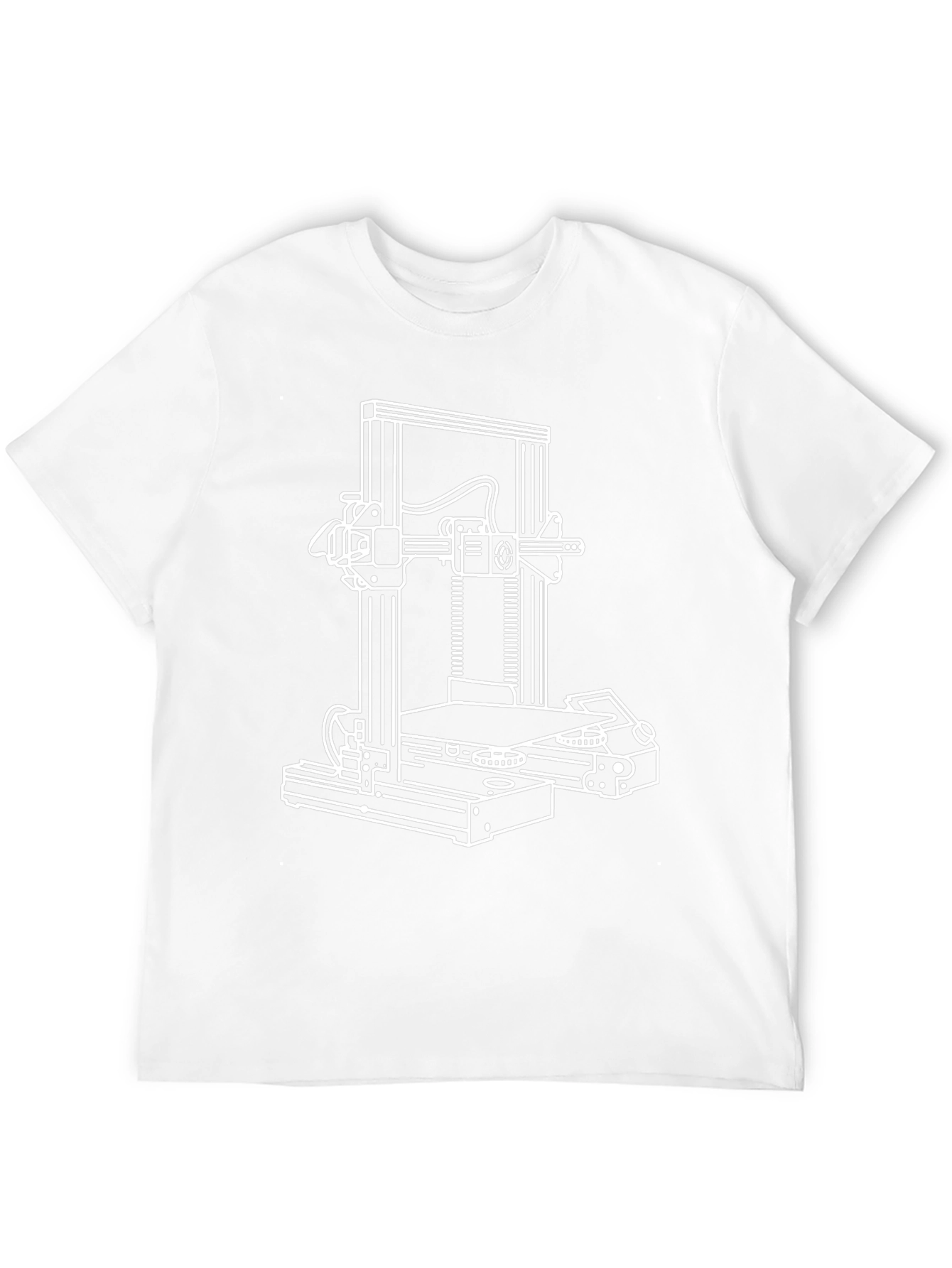 3D Printer Graphic Tee - Black Cotton Blend