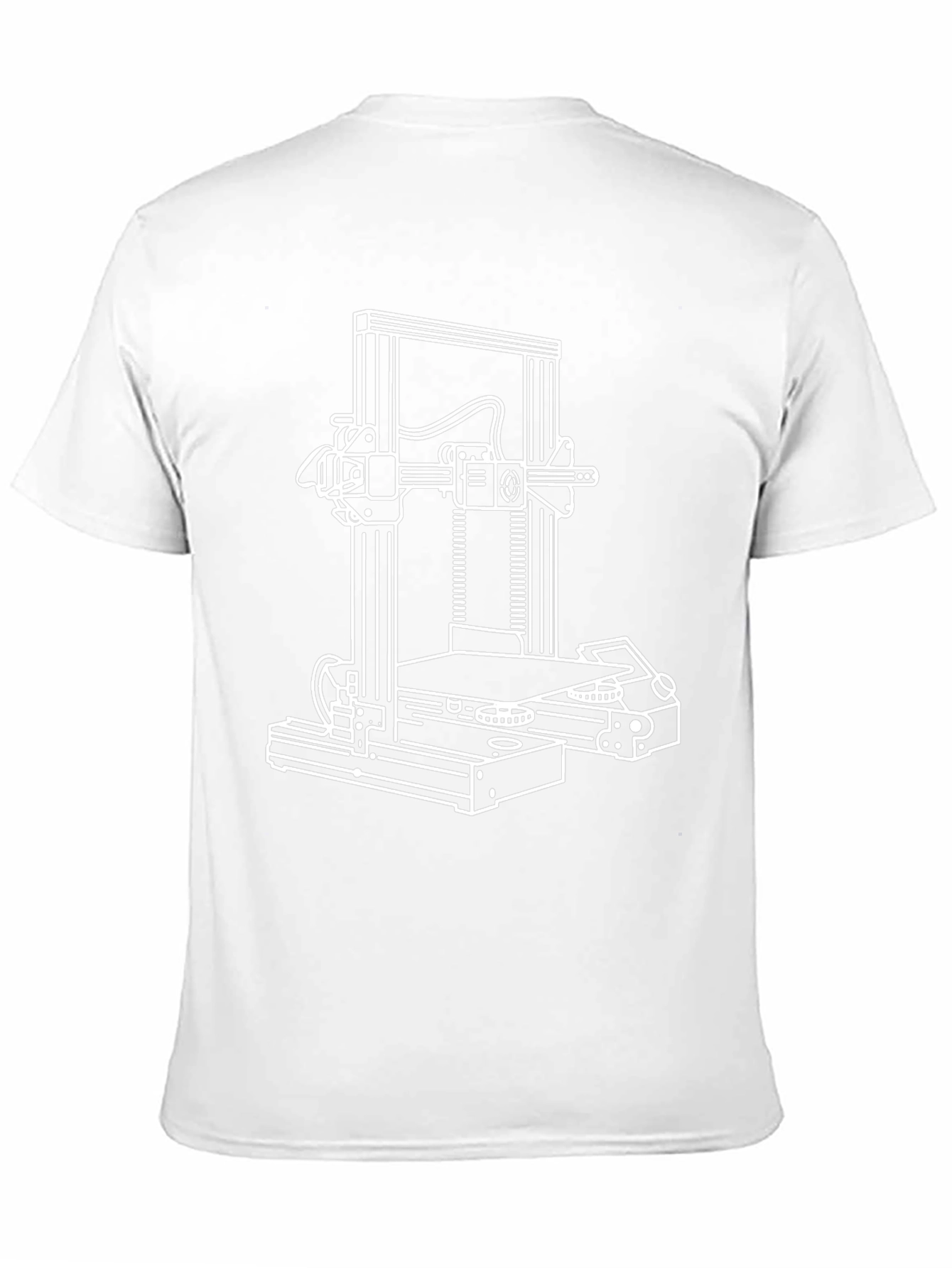 3D Printer Graphic Tee - Black Cotton Blend