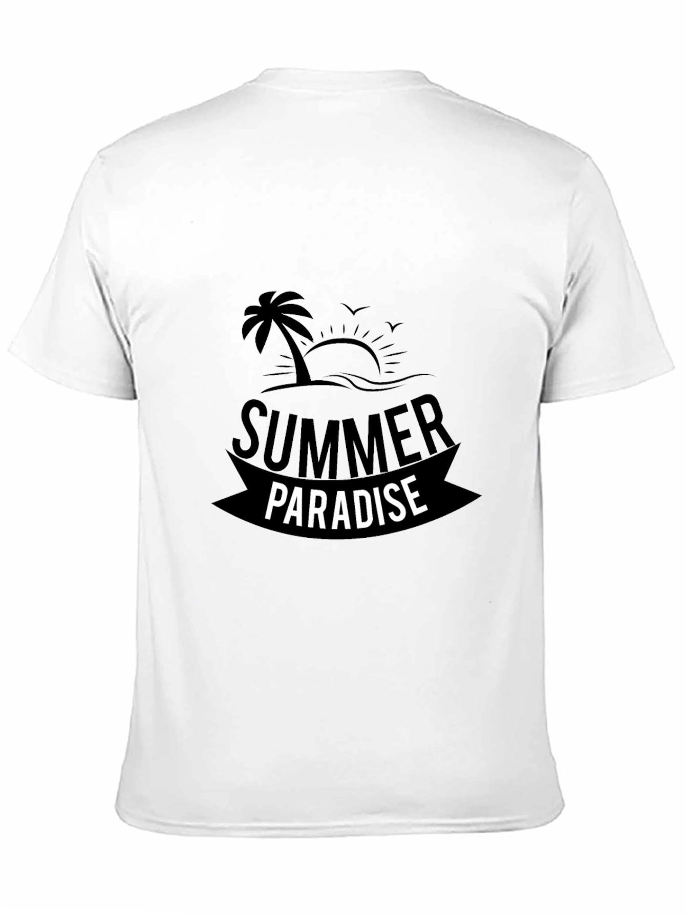 Summer Paradise Black Graphic Tee