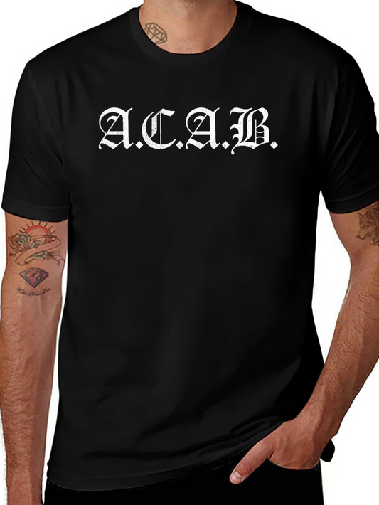 ACAB Graphic T-Shirt - Black Crew Neck Tee