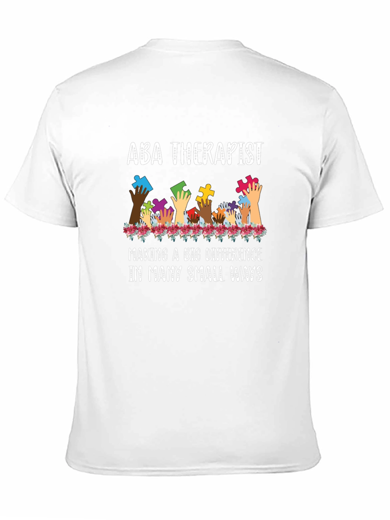 ABA Therapist Puzzle Piece Hands Tee