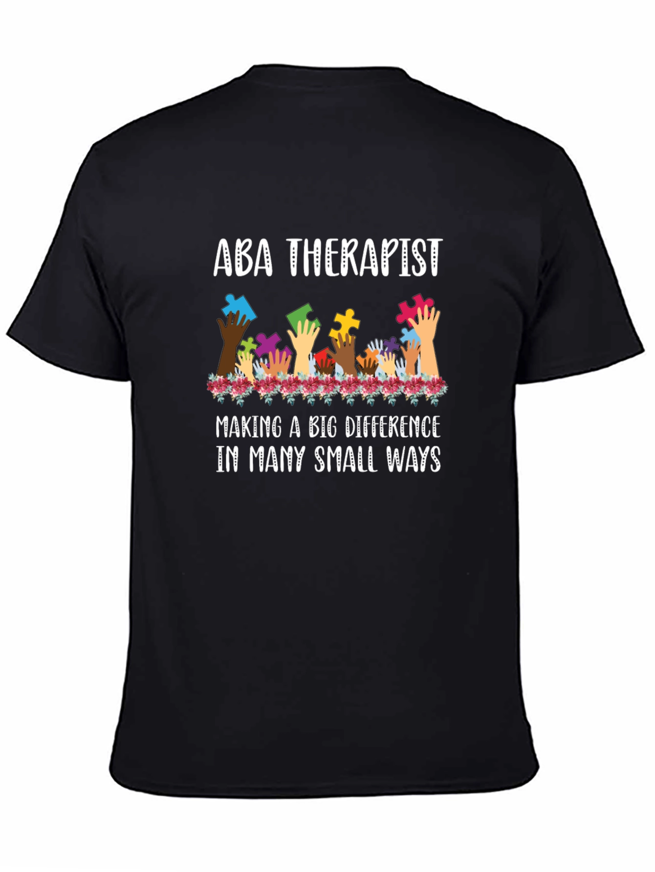 ABA Therapist Puzzle Piece Hands Tee