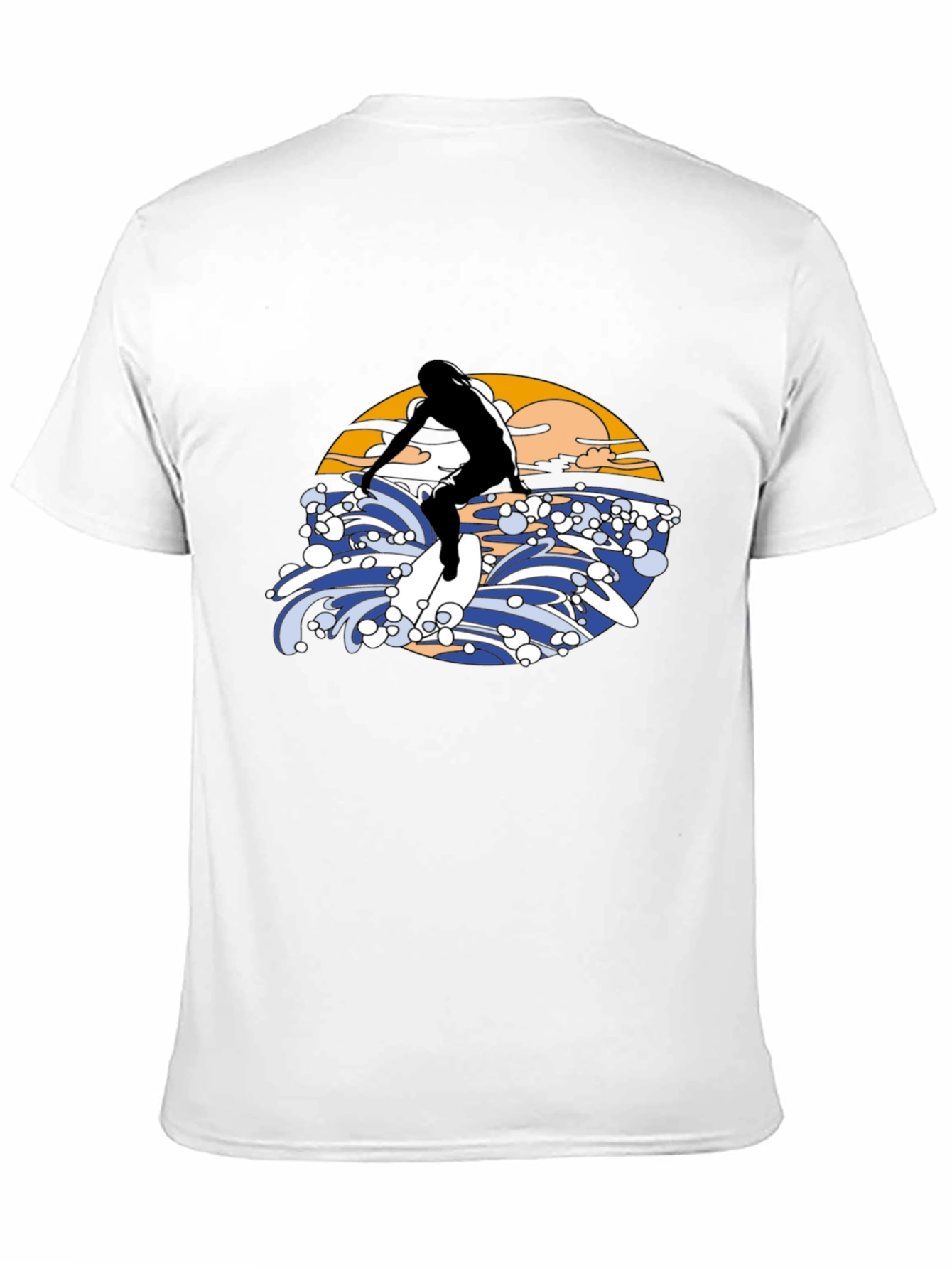 Surfer Graphic Black T-Shirt