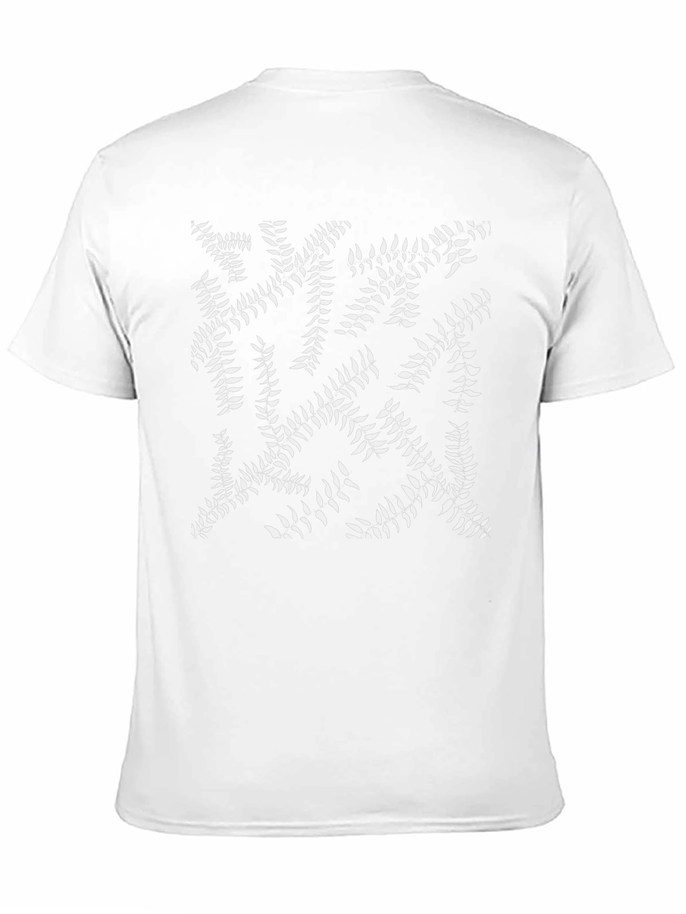 Abstract Fern Print Black T-Shirt