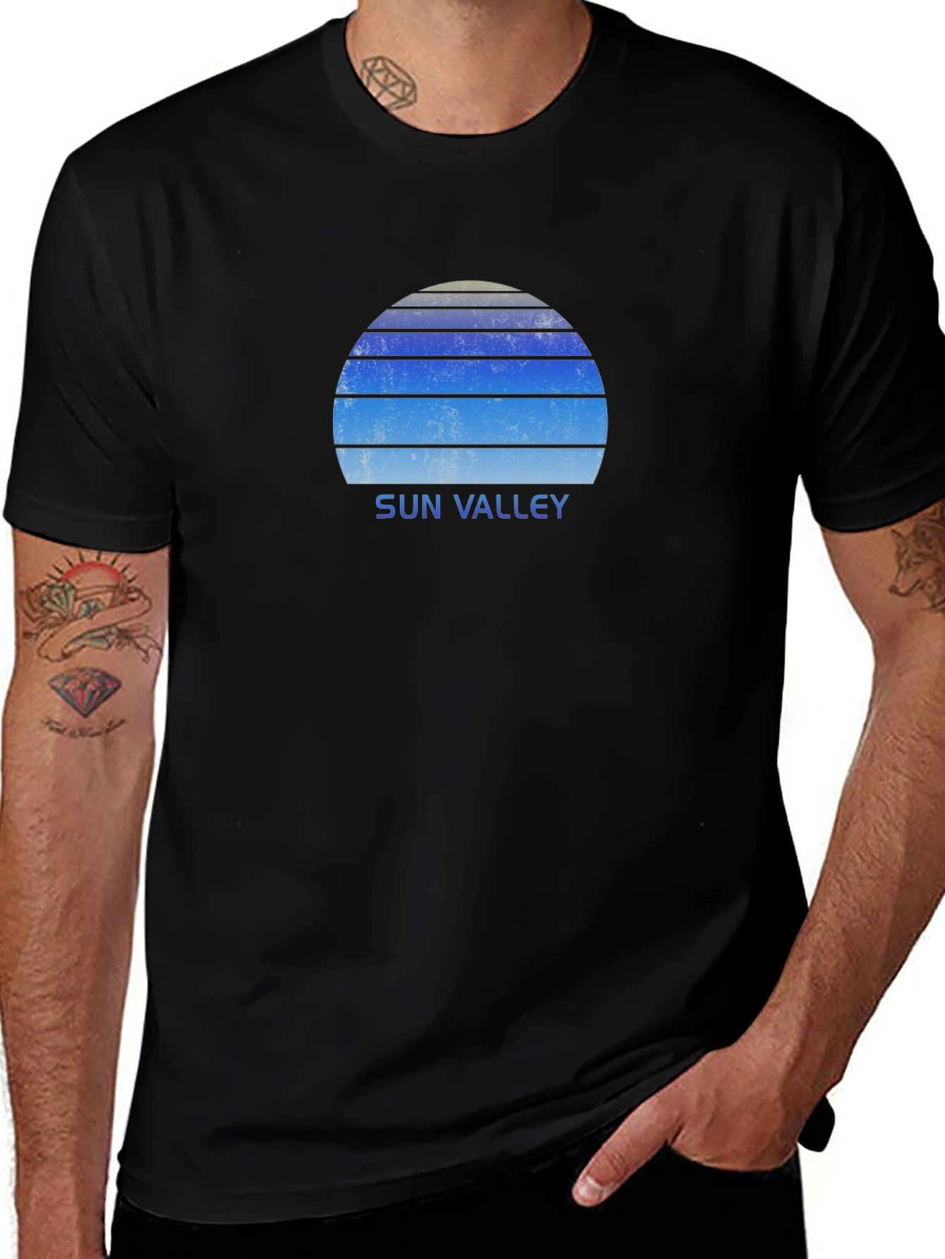 Sun Valley Retro Graphic Tee - Black