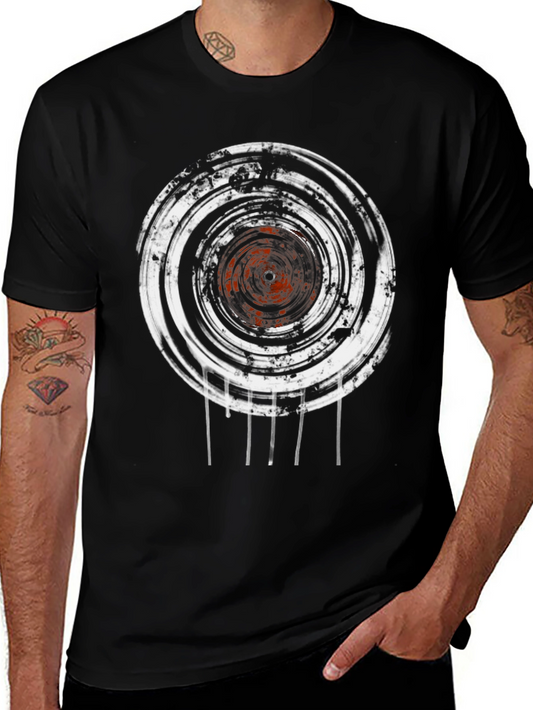 Abstract Graphic Print Crew Neck T-Shirt