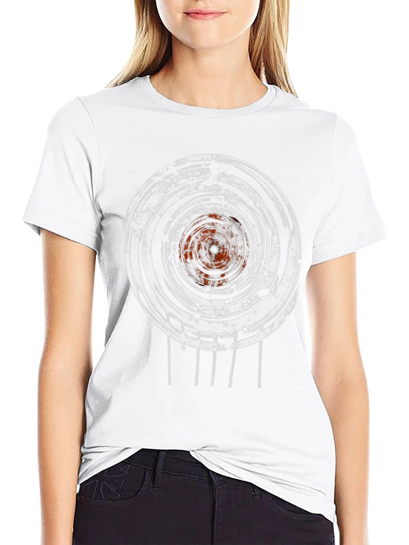 Abstract Graphic Print Crew Neck T-Shirt