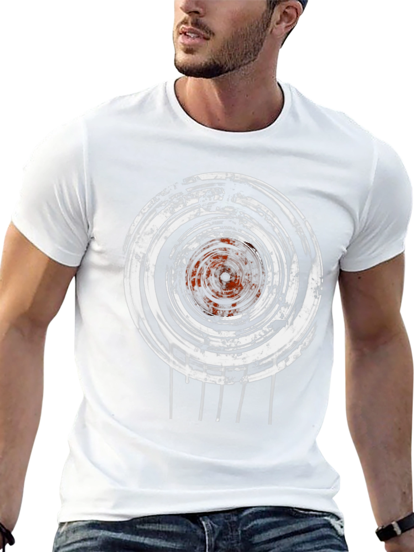 Abstract Graphic Print Crew Neck T-Shirt