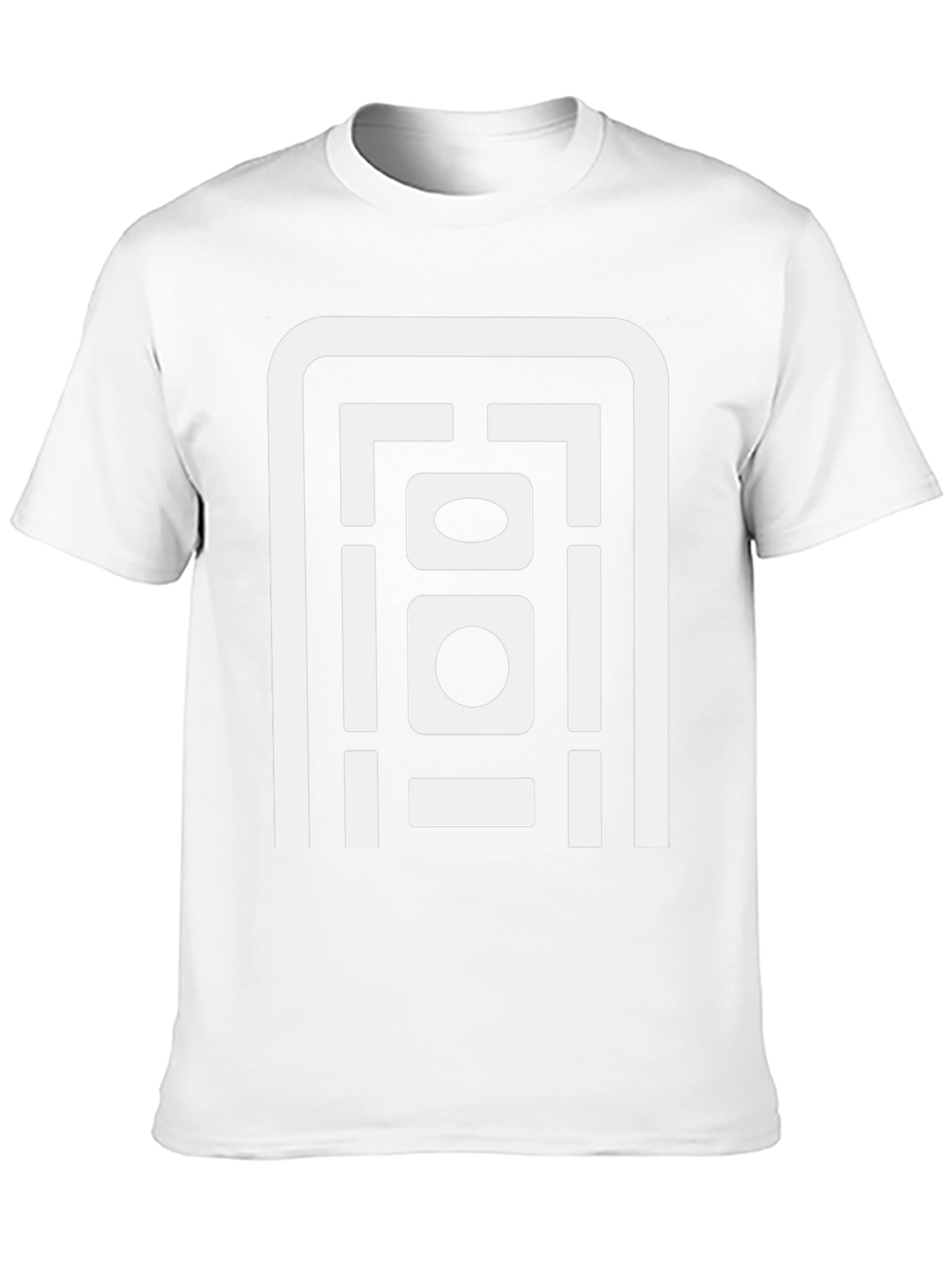 Abstract Geometric Graphic Print Black T-Shirt