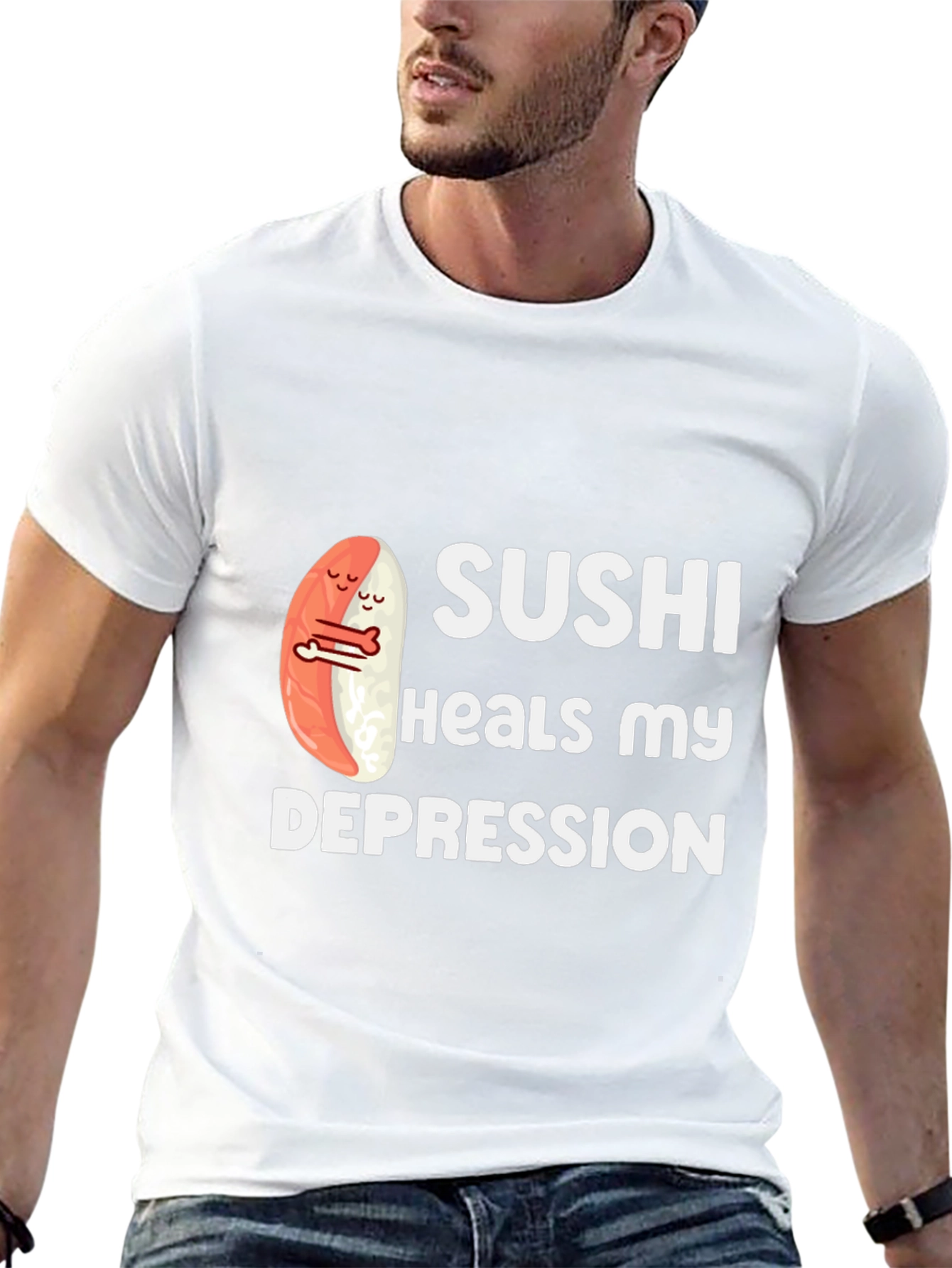 Sushi Heals Depression Graphic T-Shirt