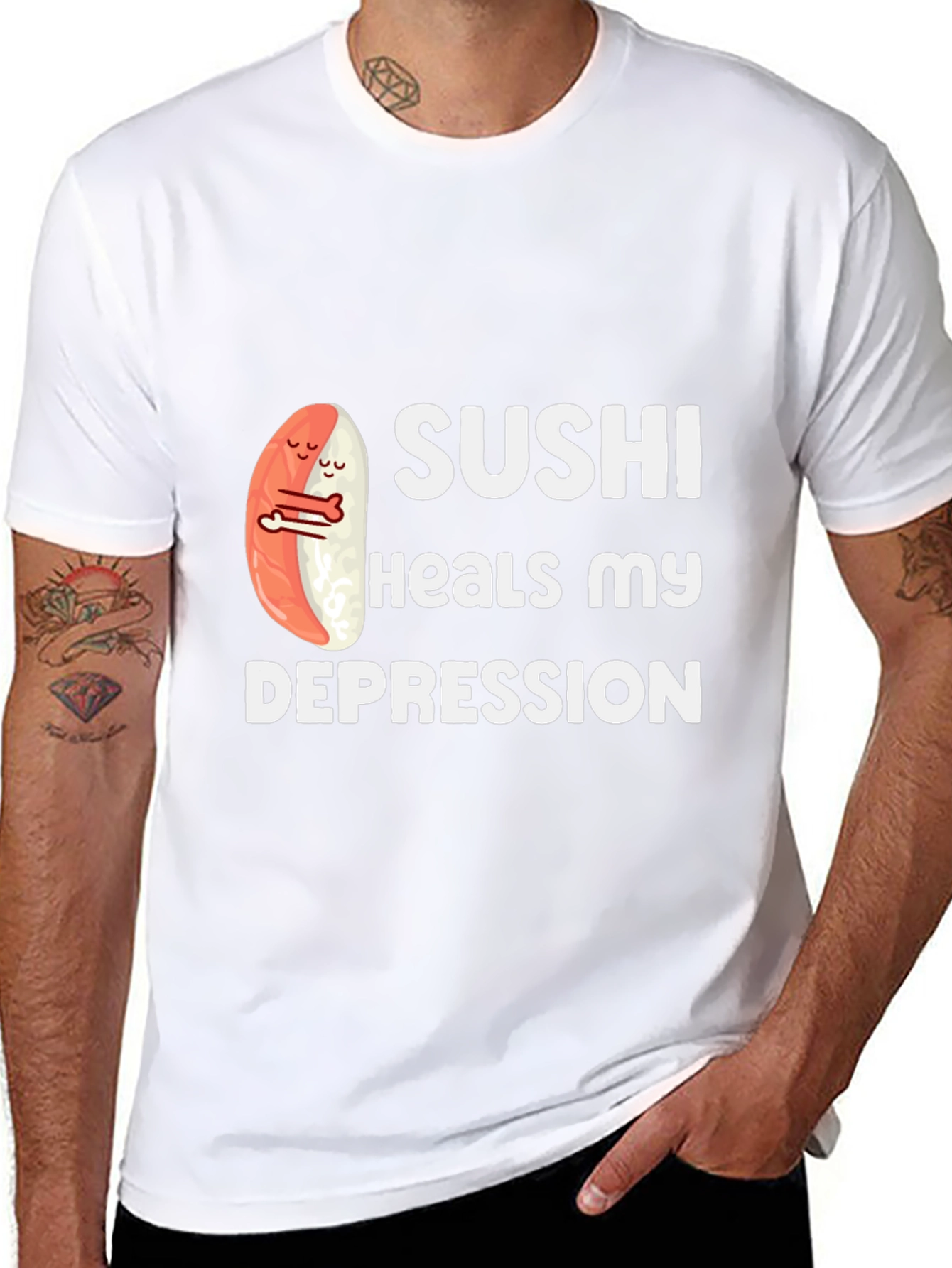 Sushi Heals Depression Graphic T-Shirt