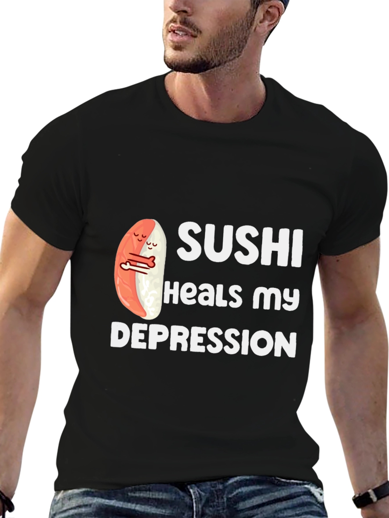 Sushi Heals Depression Graphic T-Shirt