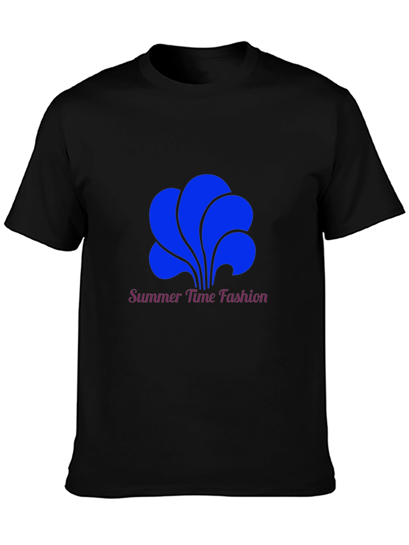 Summer Time Fashion Tee - Bold Blue Graphic