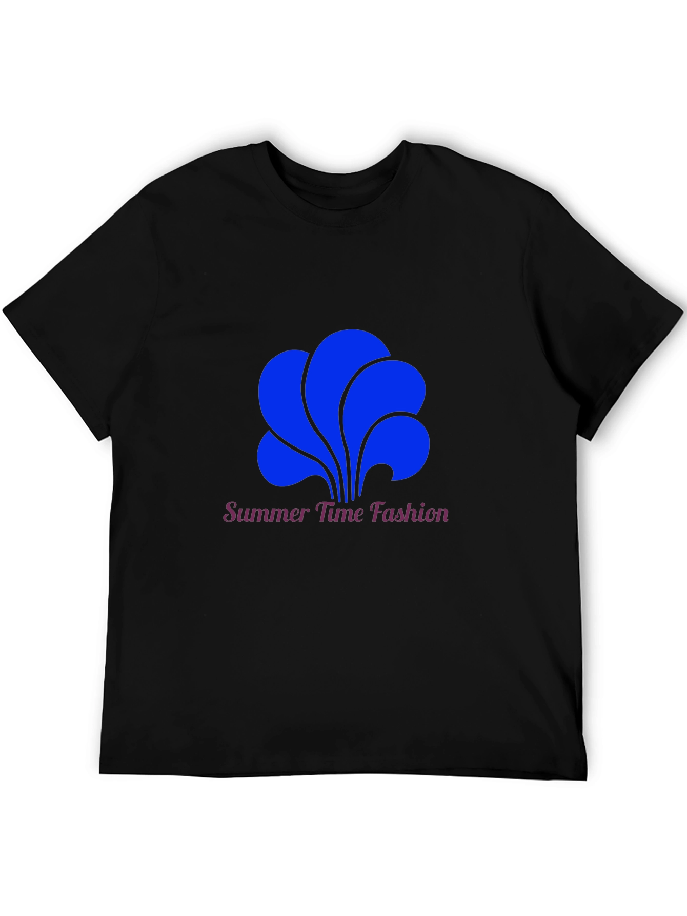 Summer Time Fashion Tee - Bold Blue Graphic