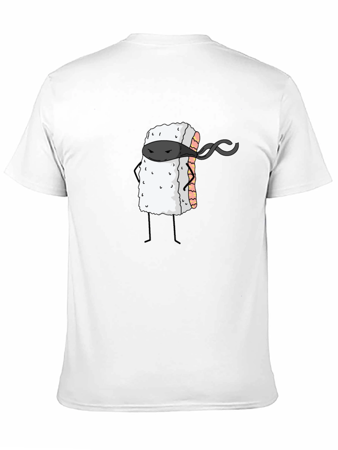 Sushi Ninja Graphic Tee - Black Cotton T-Shirt