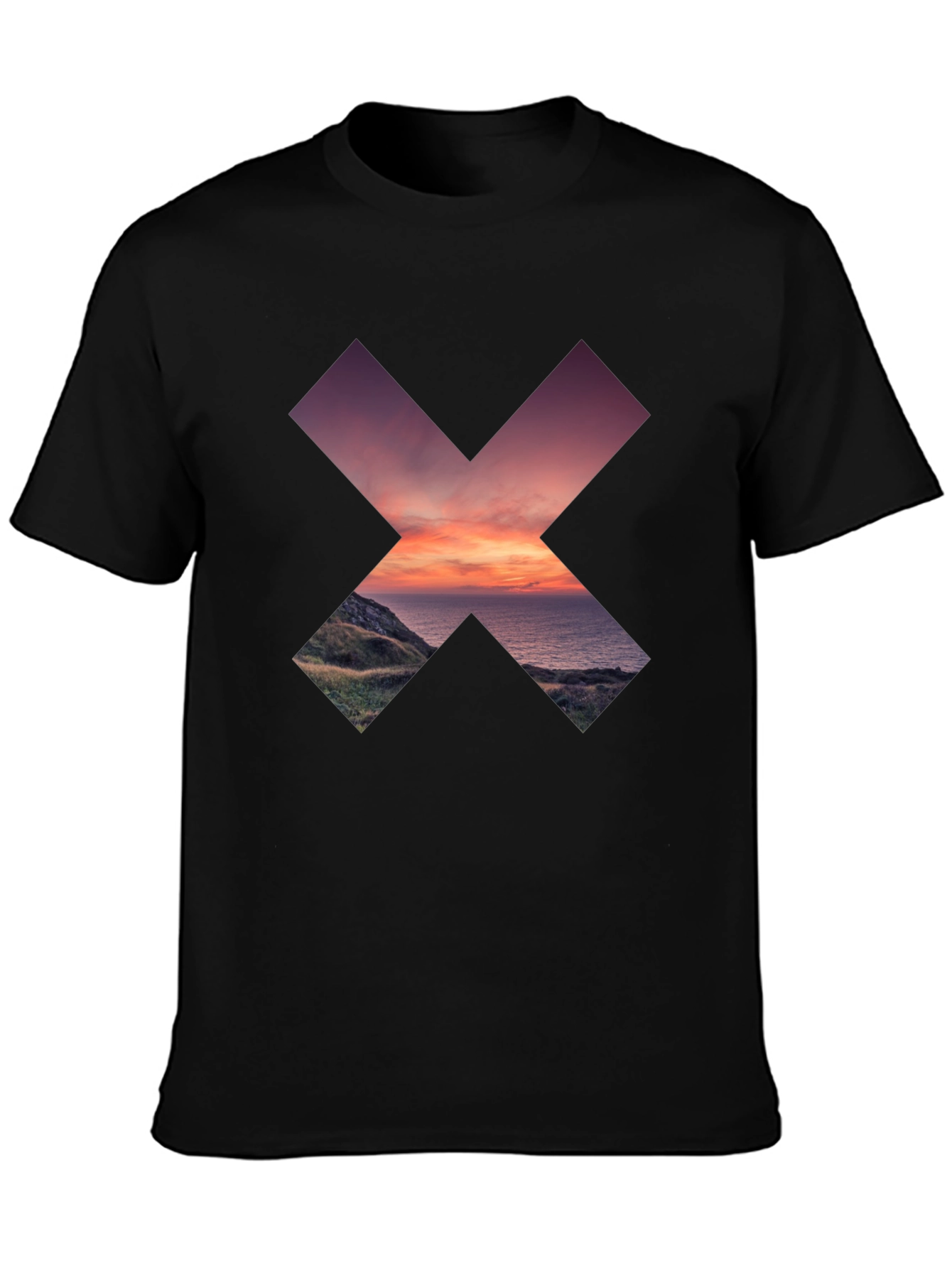 Abstract Landscape Graphic Tee - Stylish Comfort