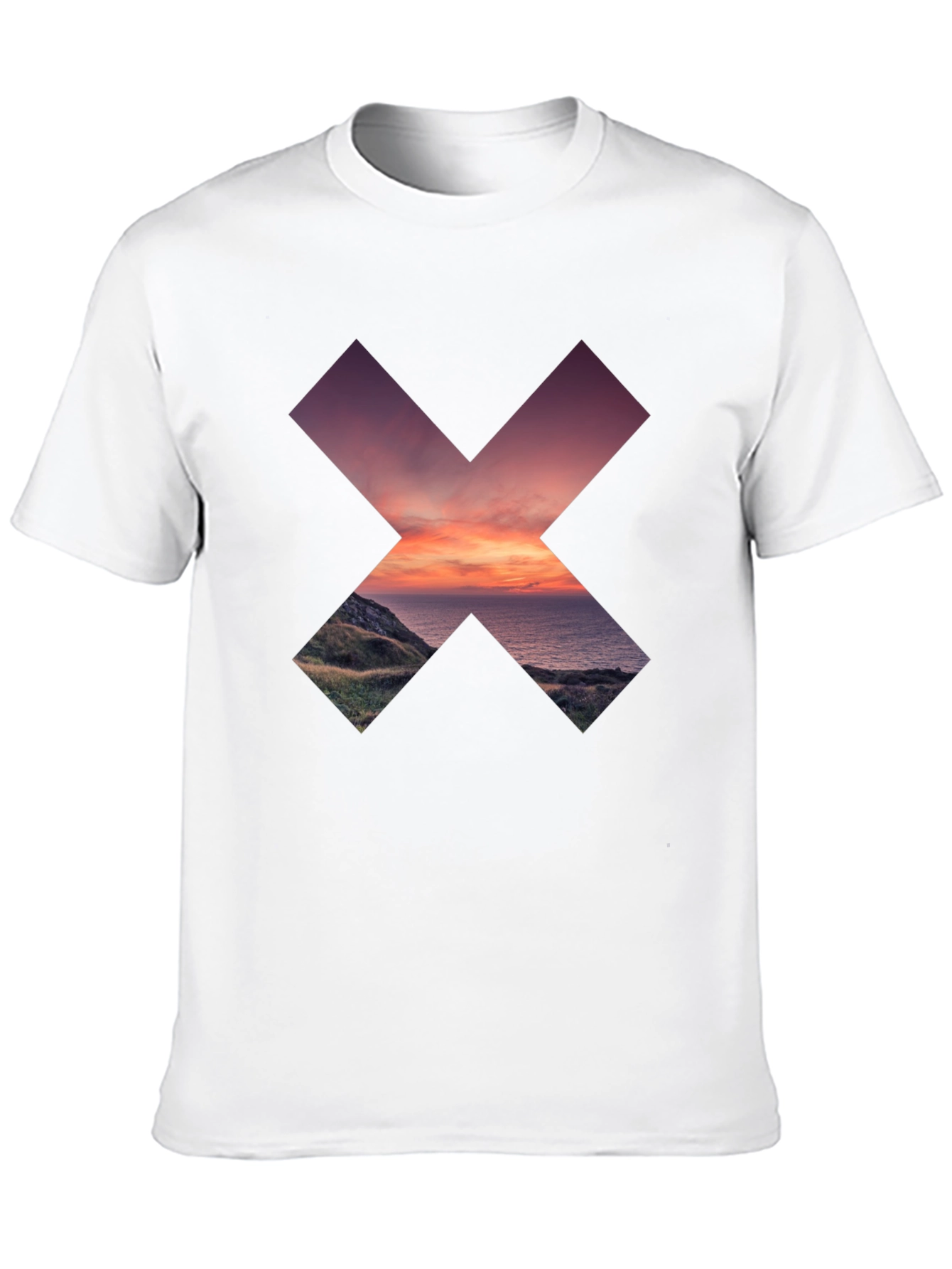 Abstract Landscape Graphic Tee - Stylish Comfort