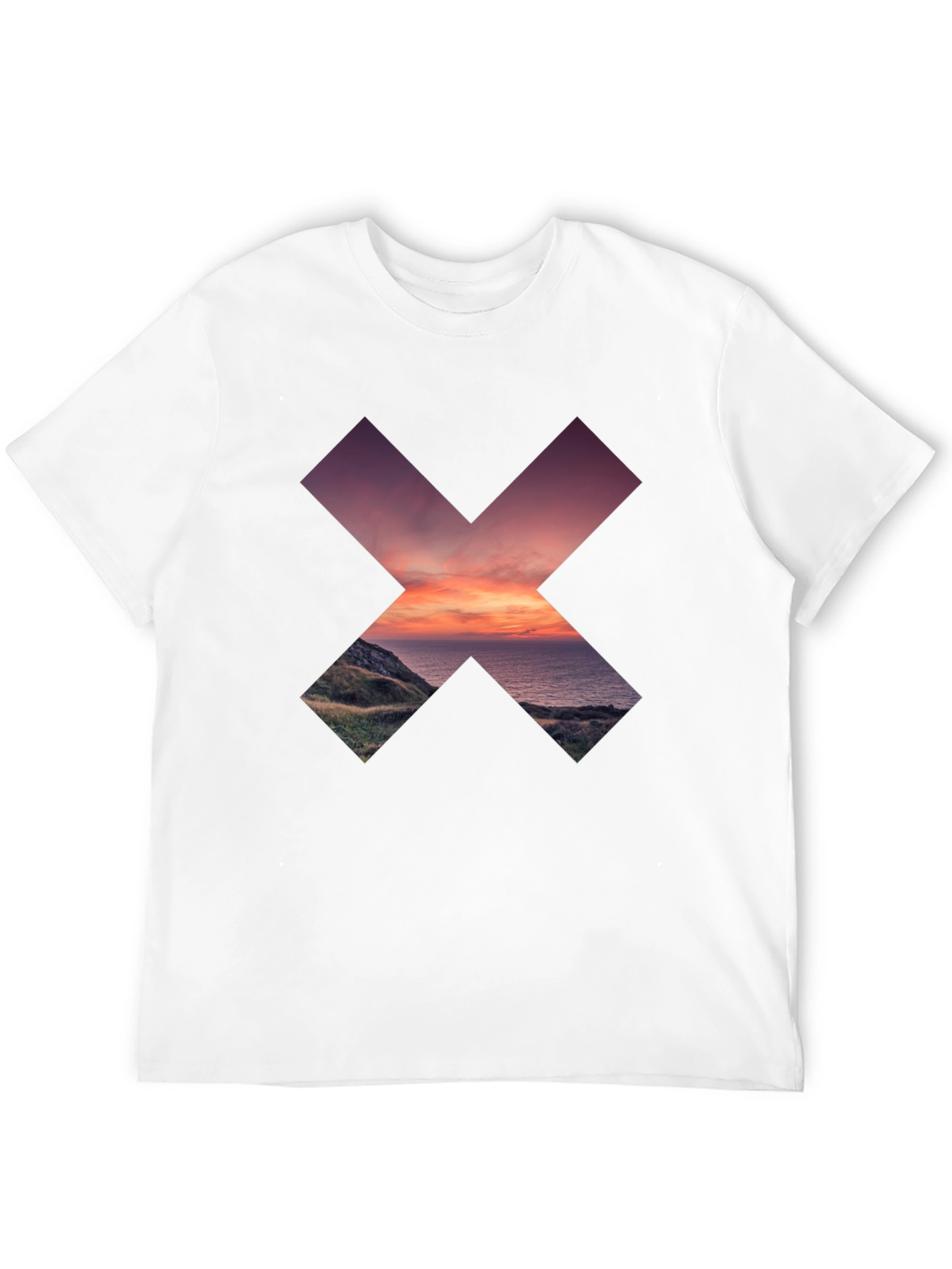 Abstract Landscape Graphic Tee - Stylish Comfort