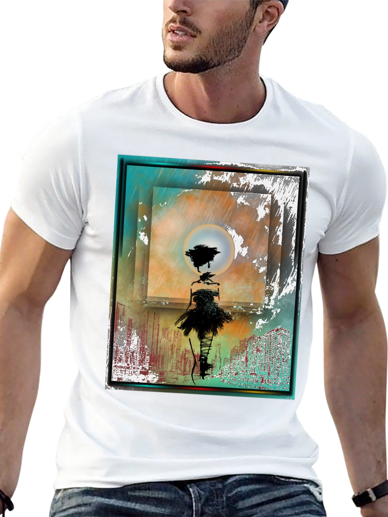 Abstract Dancer Graphic T-Shirt