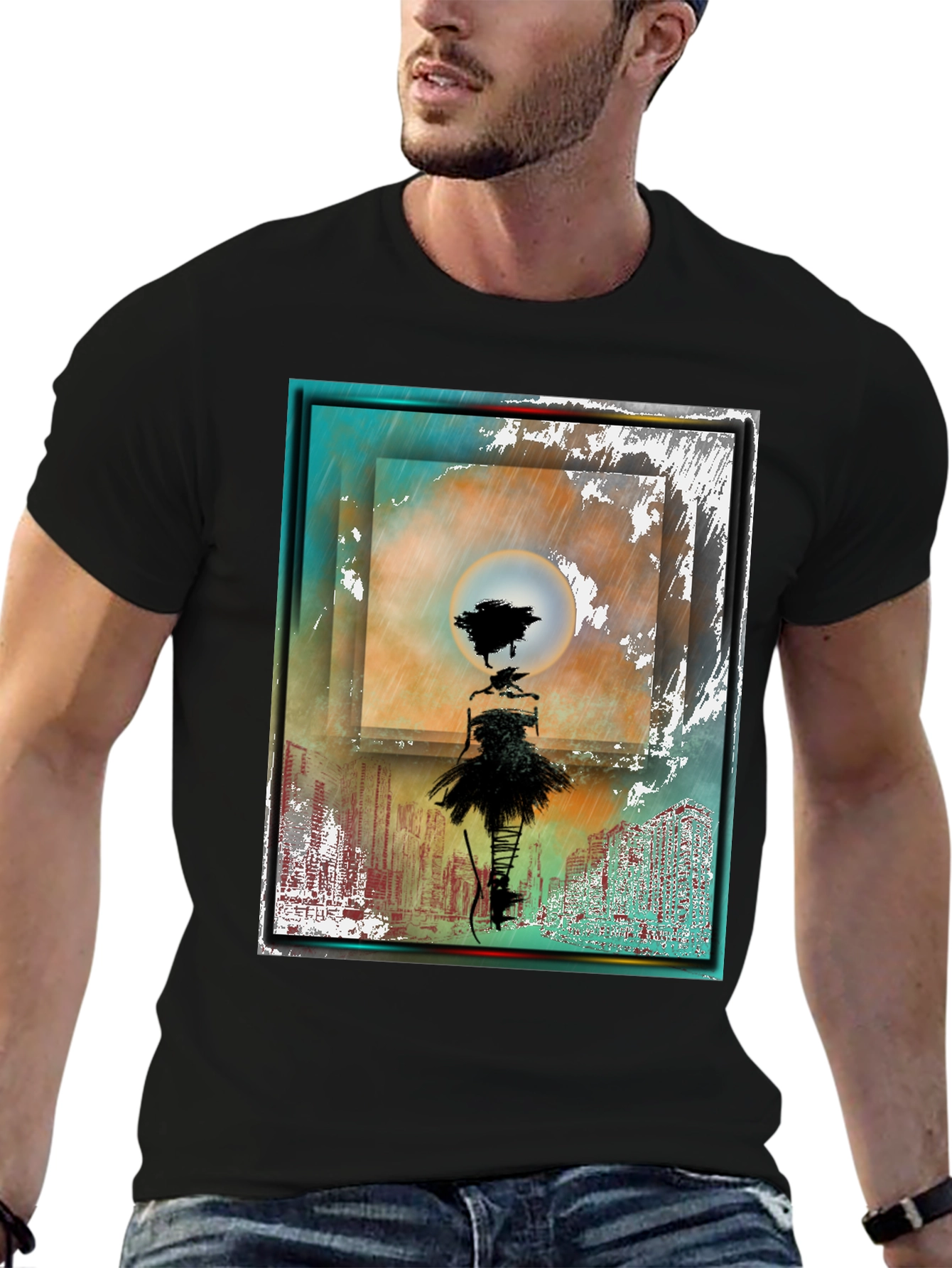 Abstract Dancer Graphic T-Shirt