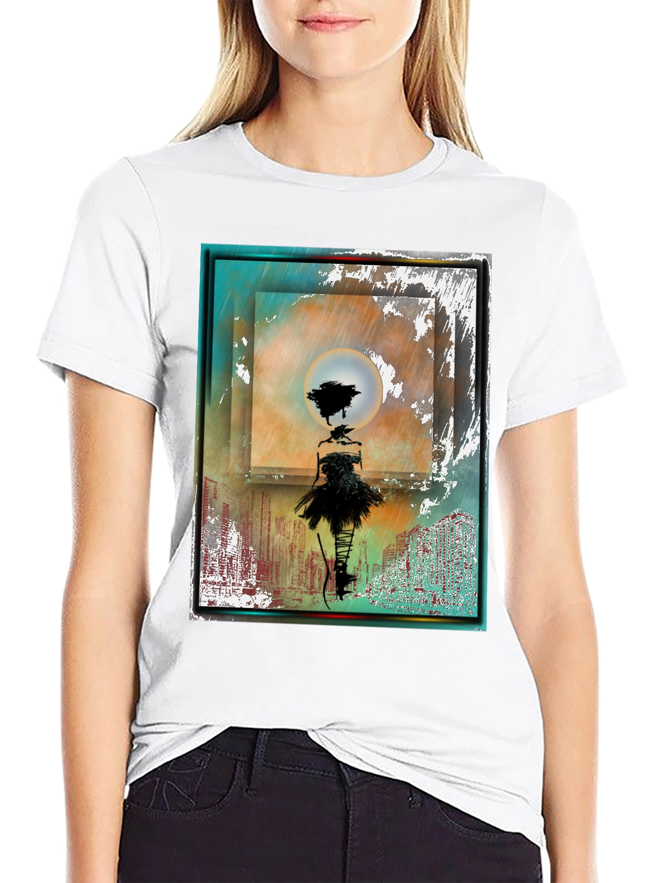 Abstract Dancer Graphic T-Shirt