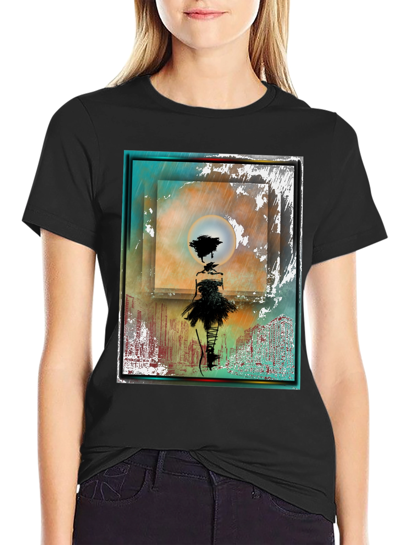 Abstract Dancer Graphic T-Shirt