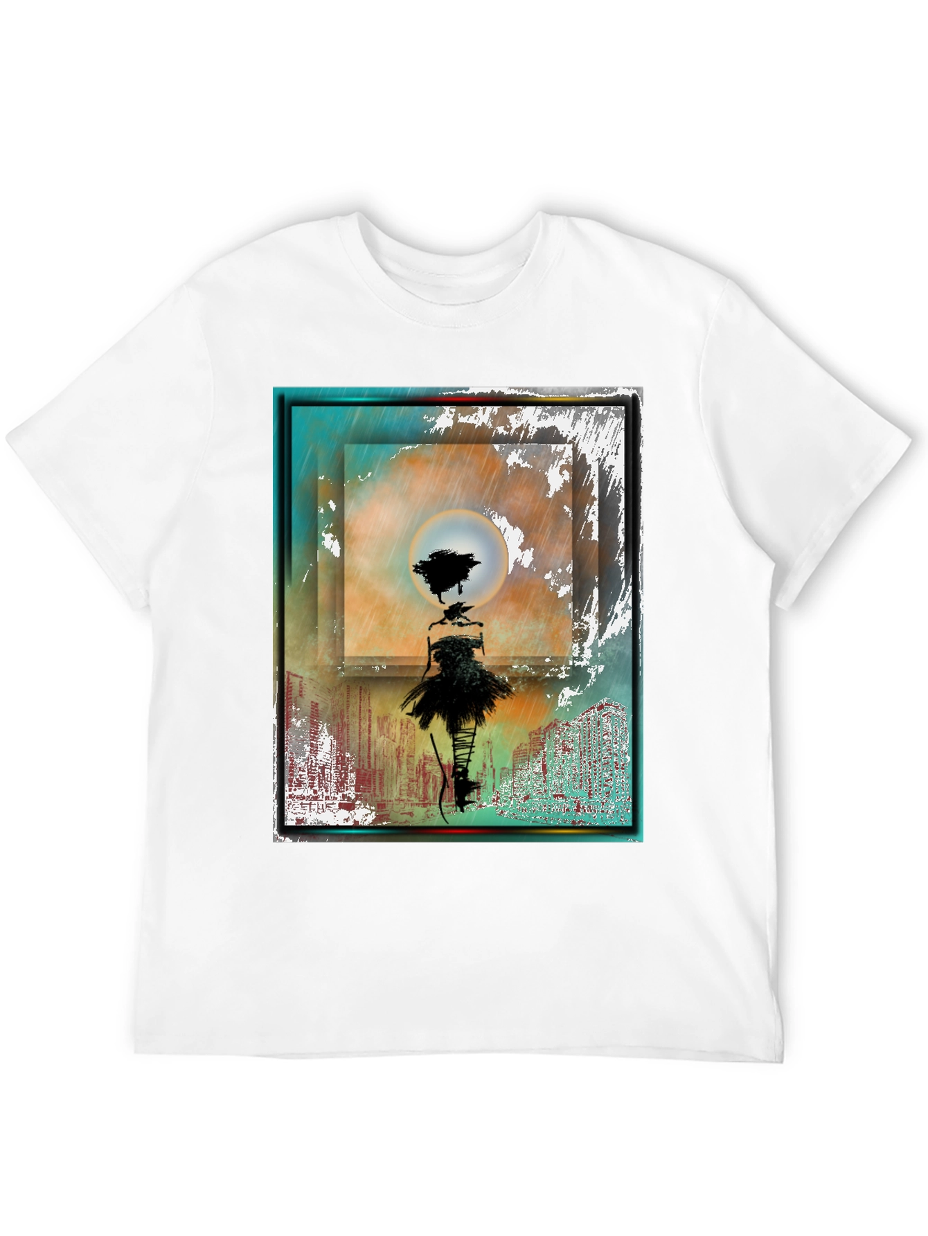 Abstract Dancer Graphic T-Shirt