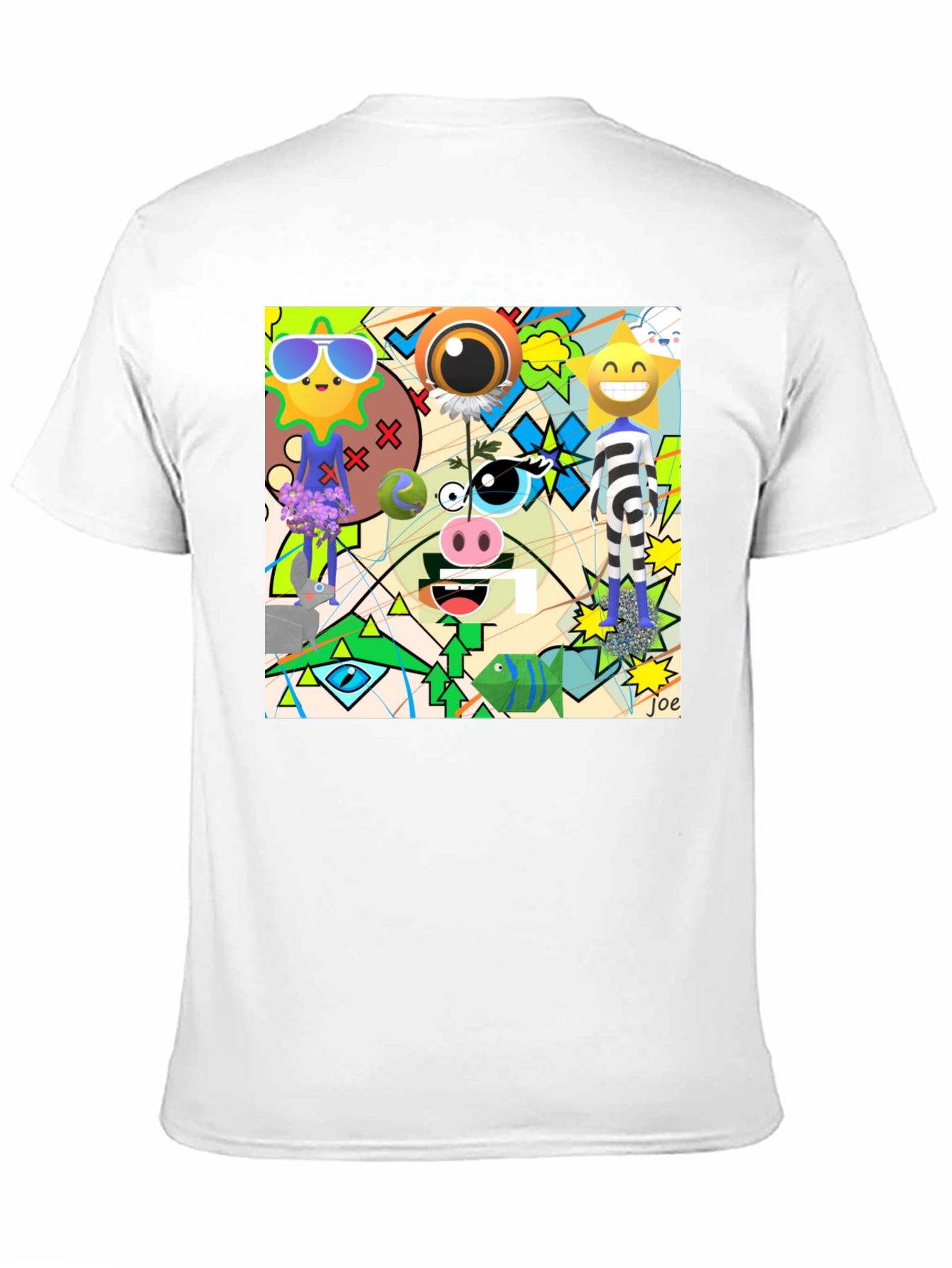 Abstract Cartoon Graphic T-Shirt