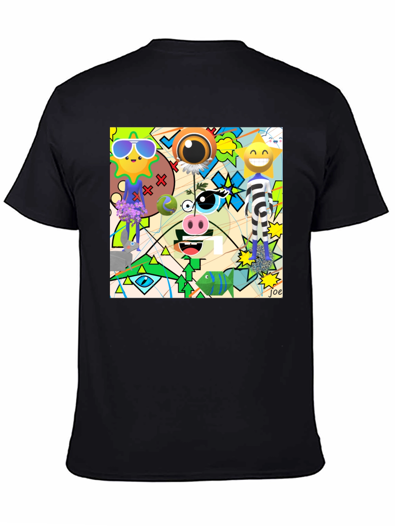 Abstract Cartoon Graphic T-Shirt
