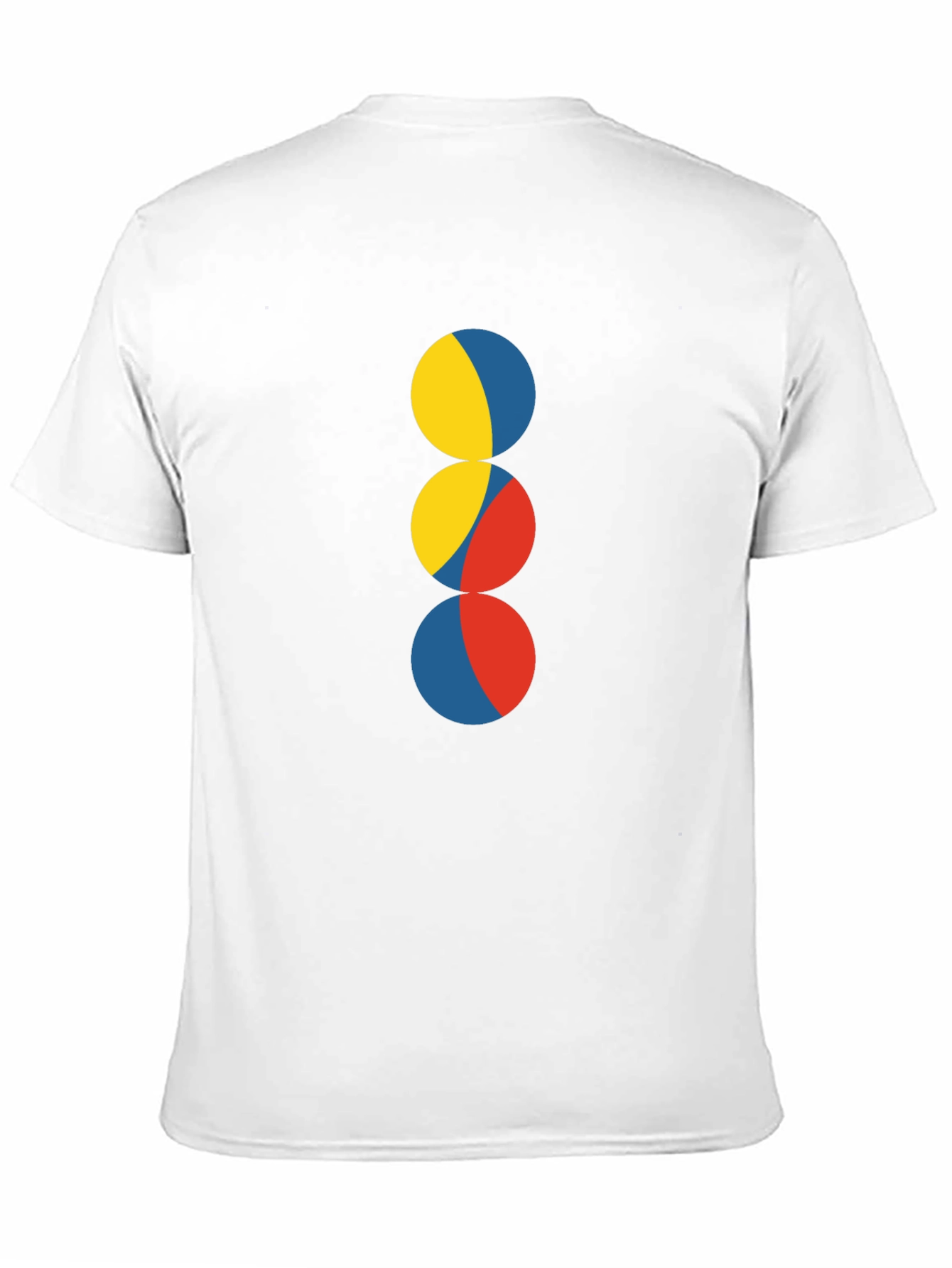 Abstract Circle Design Black T-Shirt