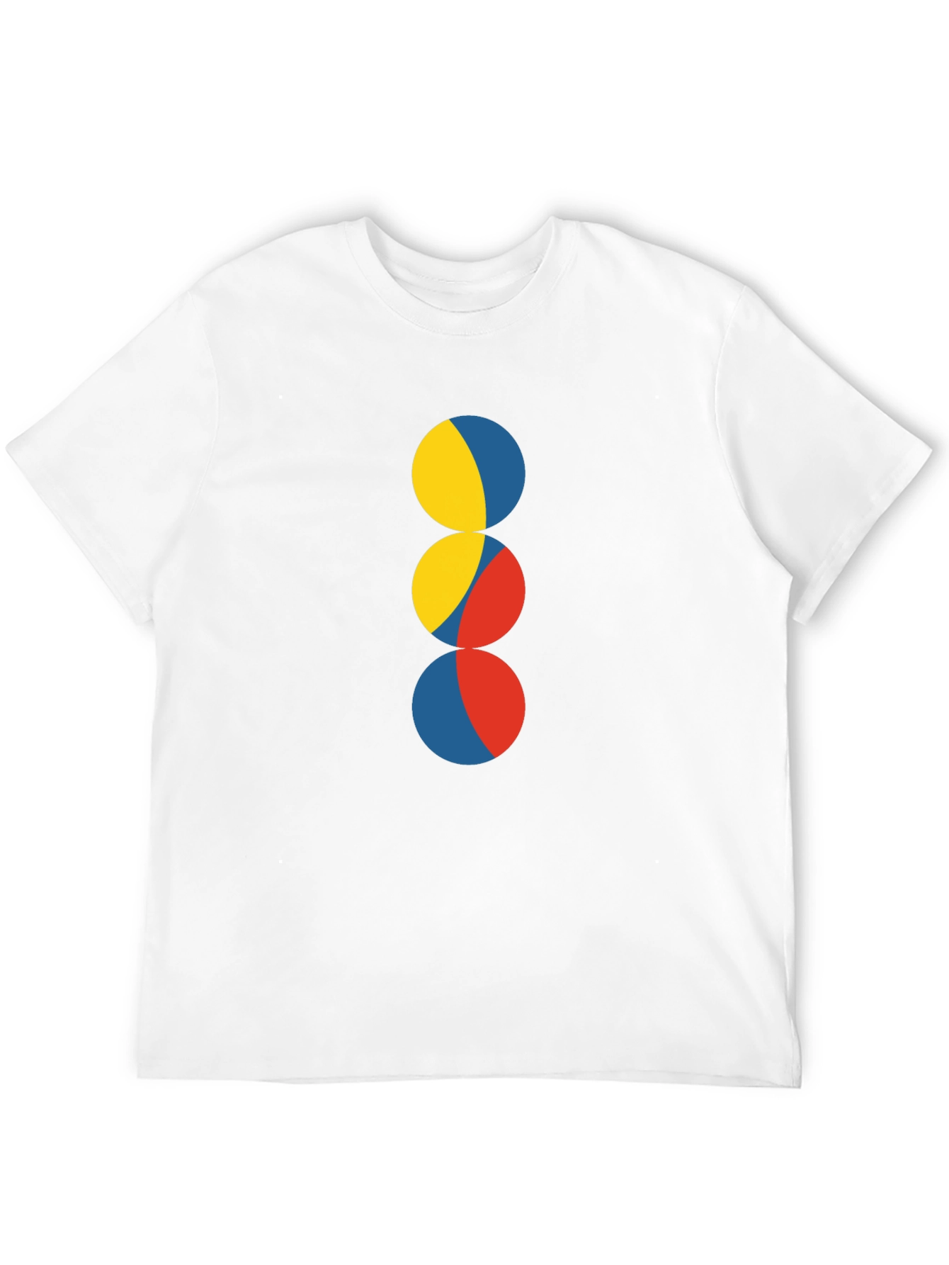 Abstract Circle Design Black T-Shirt