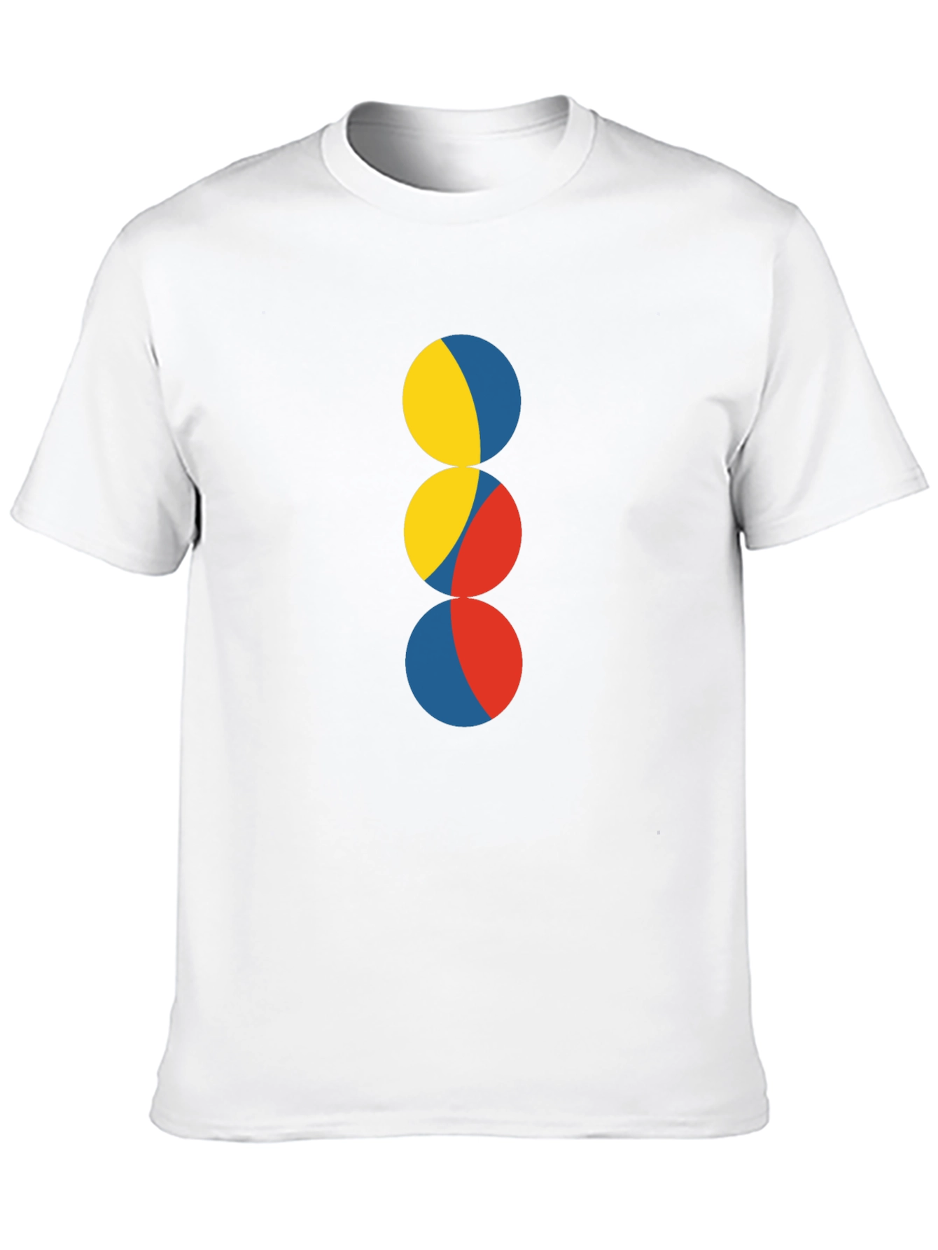 Abstract Circle Design Black T-Shirt