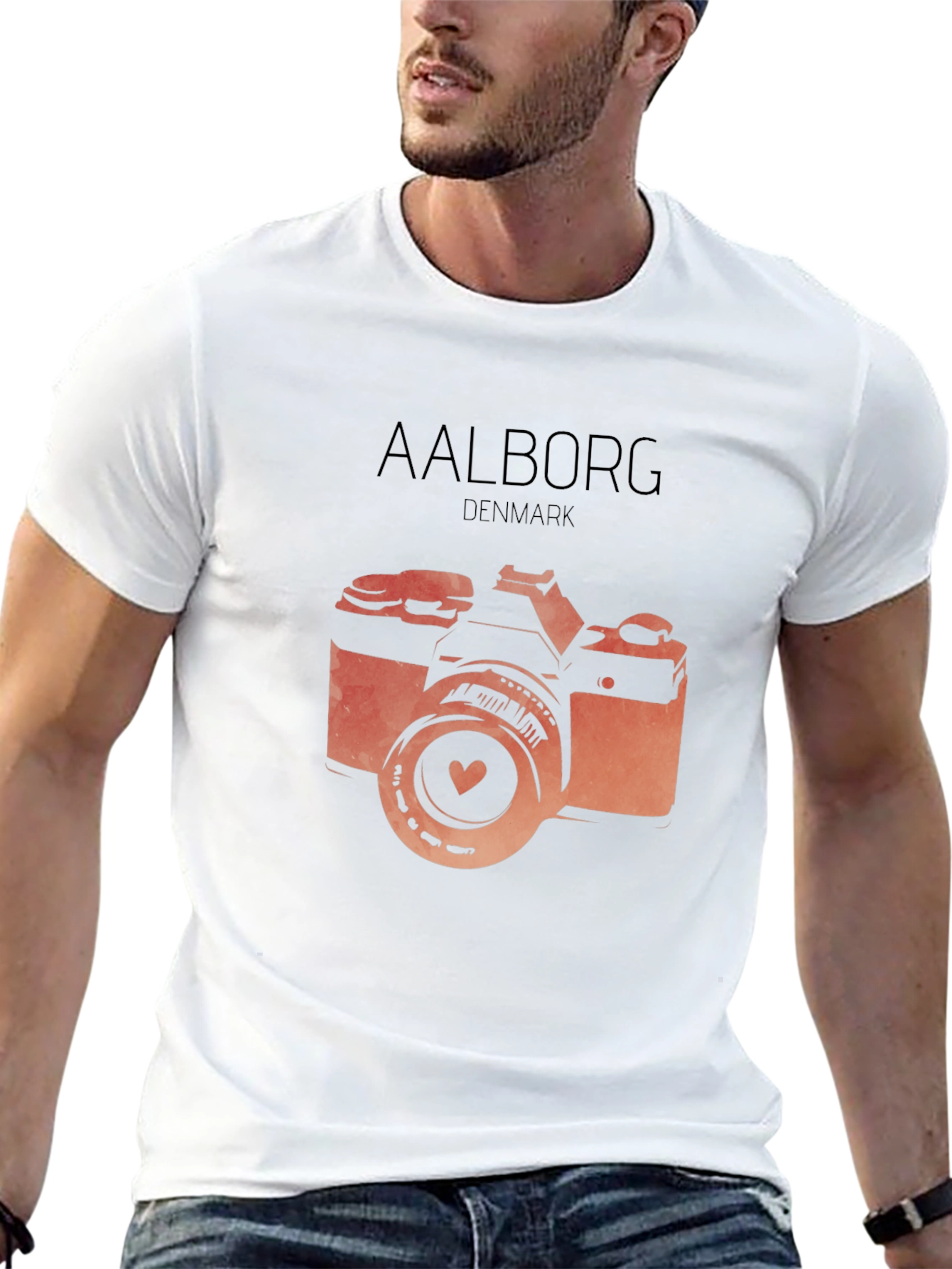 Aalborg Denmark Camera Graphic T-Shirt