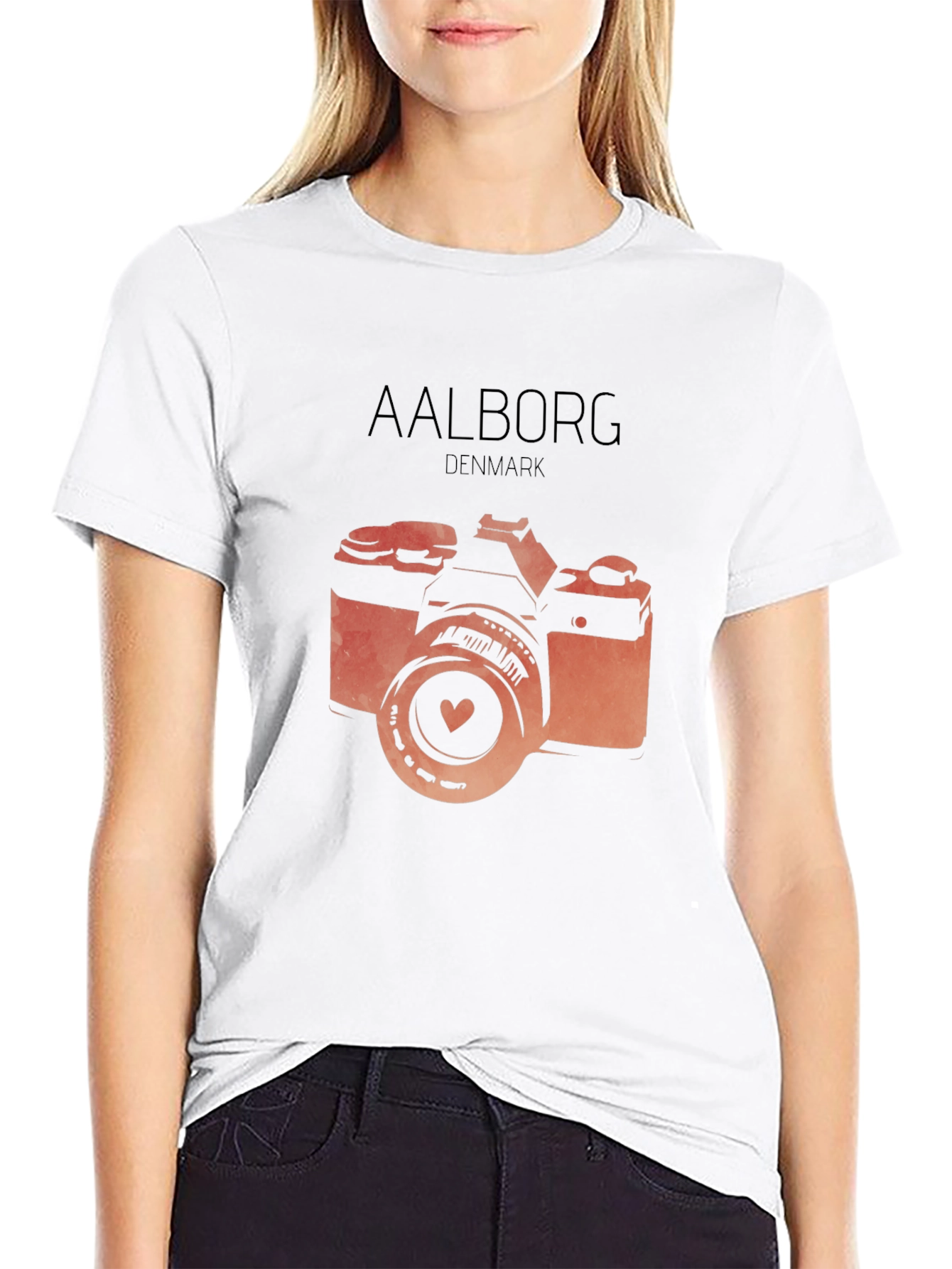 Aalborg Denmark Camera Graphic T-Shirt