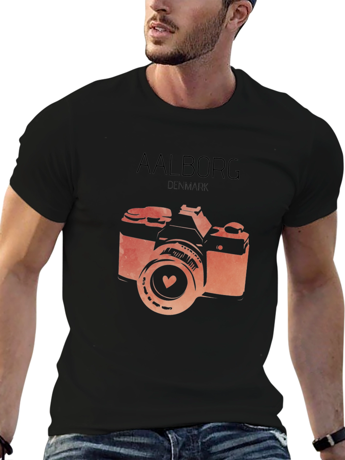 Aalborg Denmark Camera Graphic T-Shirt