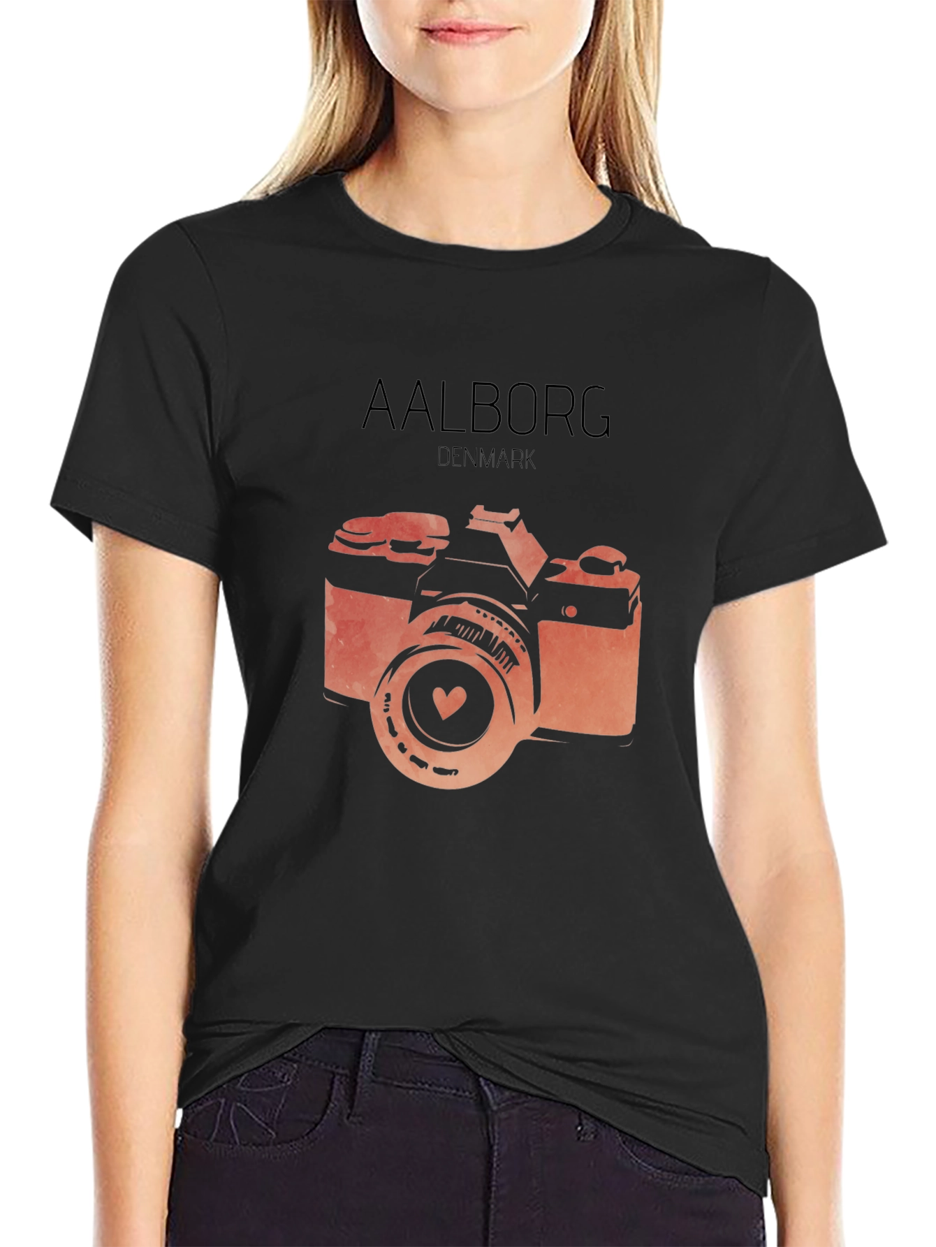 Aalborg Denmark Camera Graphic T-Shirt