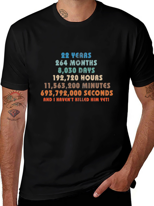 22 Years Anniversary Funny Sarcastic T-Shirt