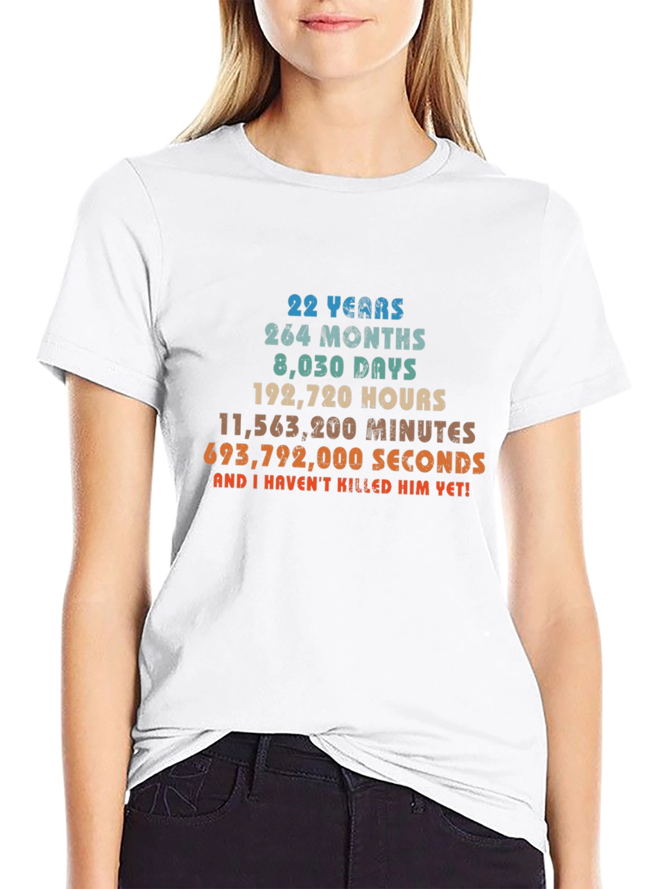 22 Years Anniversary Funny Sarcastic T-Shirt