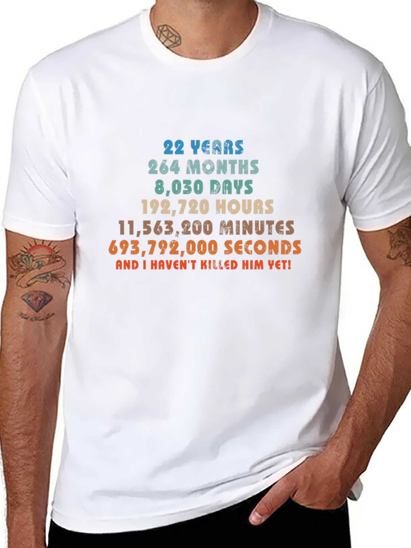 22 Years Anniversary Funny Sarcastic T-Shirt
