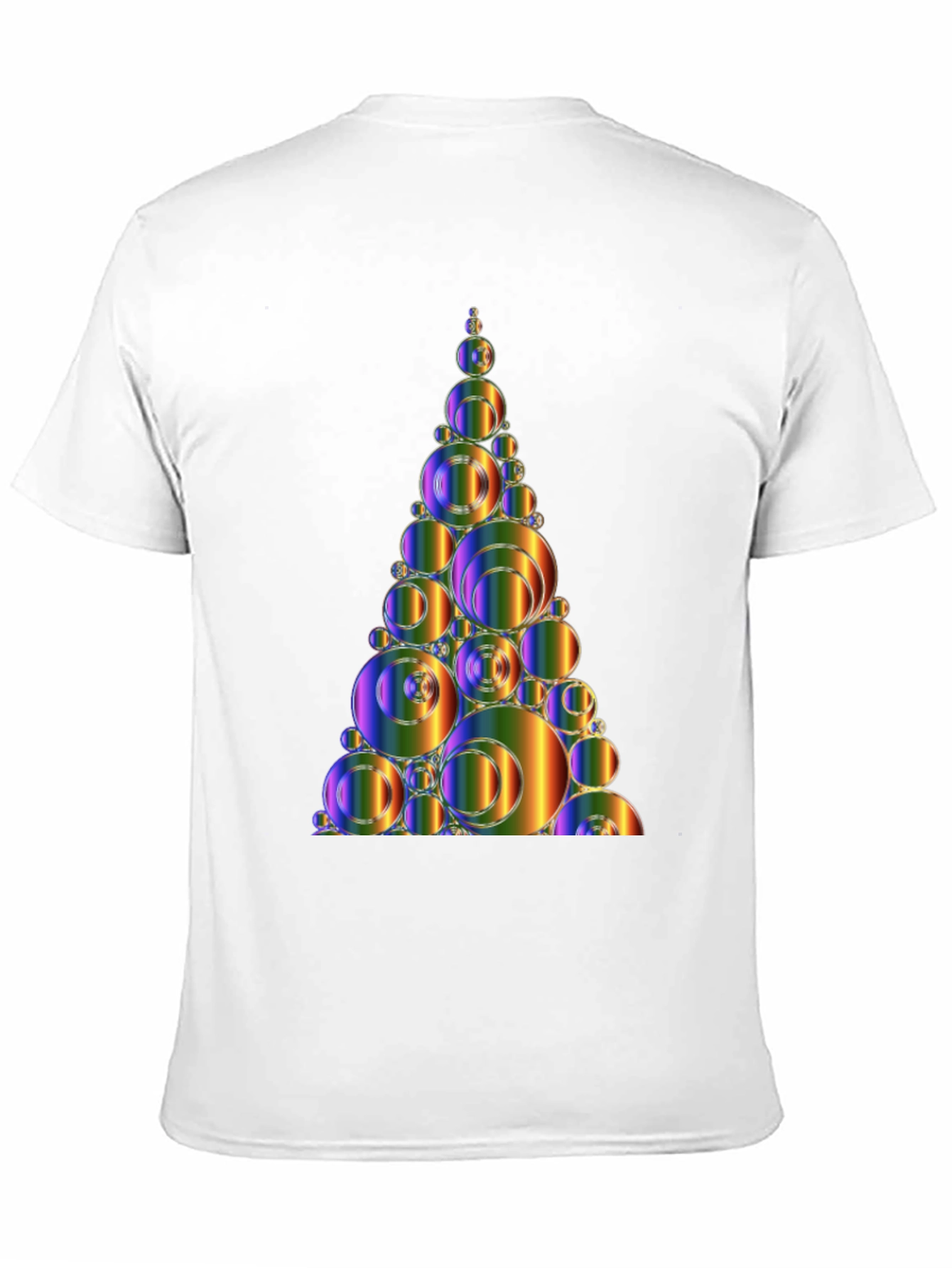 Abstract Rainbow Bubble Christmas Tree Graphic Tee